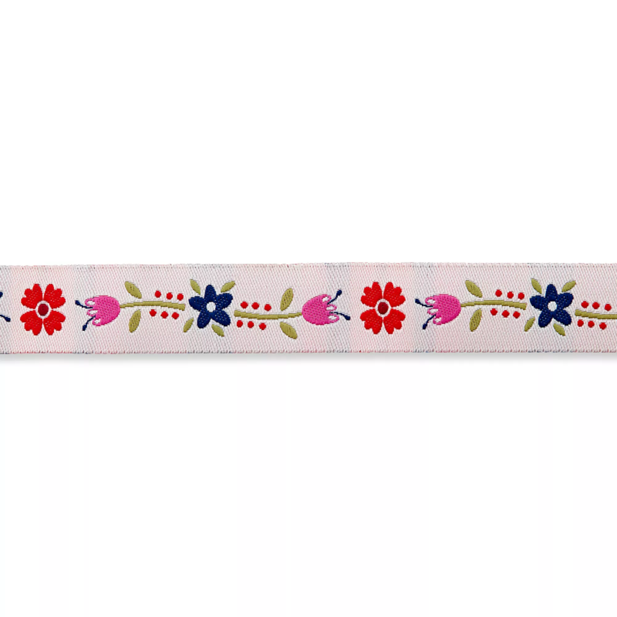 Jacquardborte, Blumen, 15mm