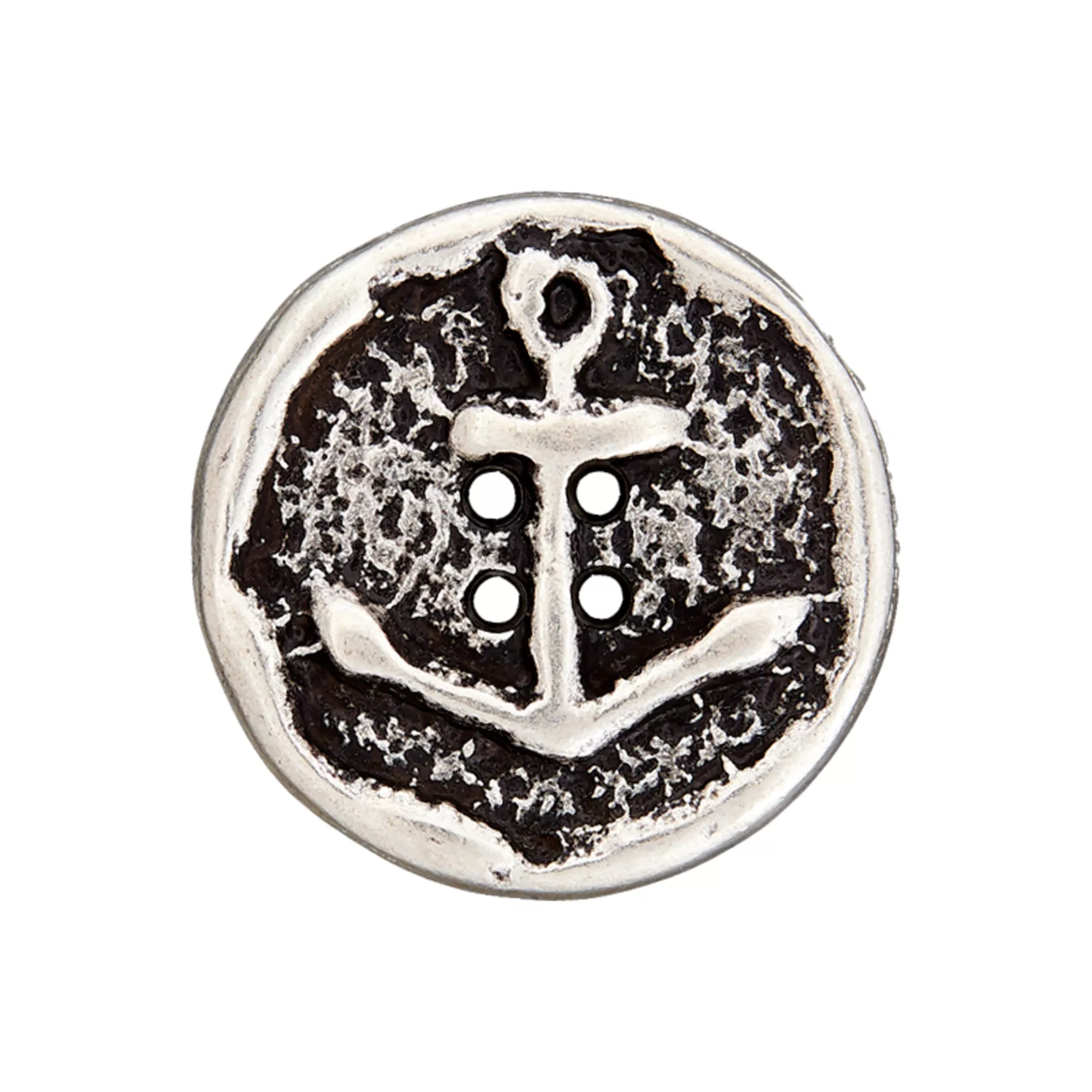 Metal four-hole button
