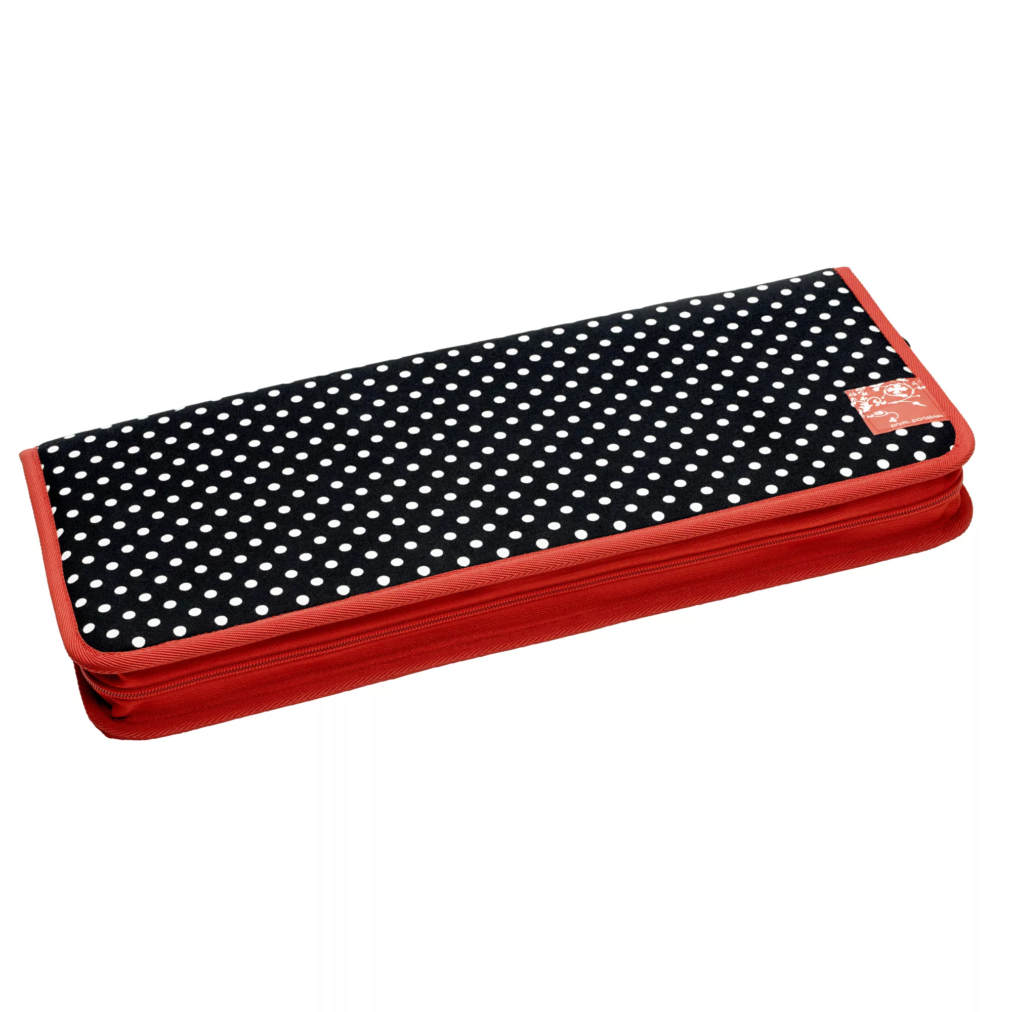 Borsa per i ferri a maglia Polka Dots, bianco/nero