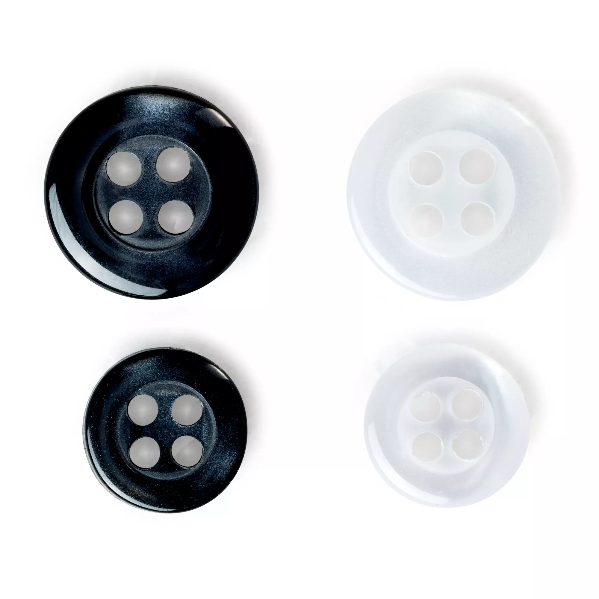 Botones para camisas 11+9mm imitación nácar/antracita