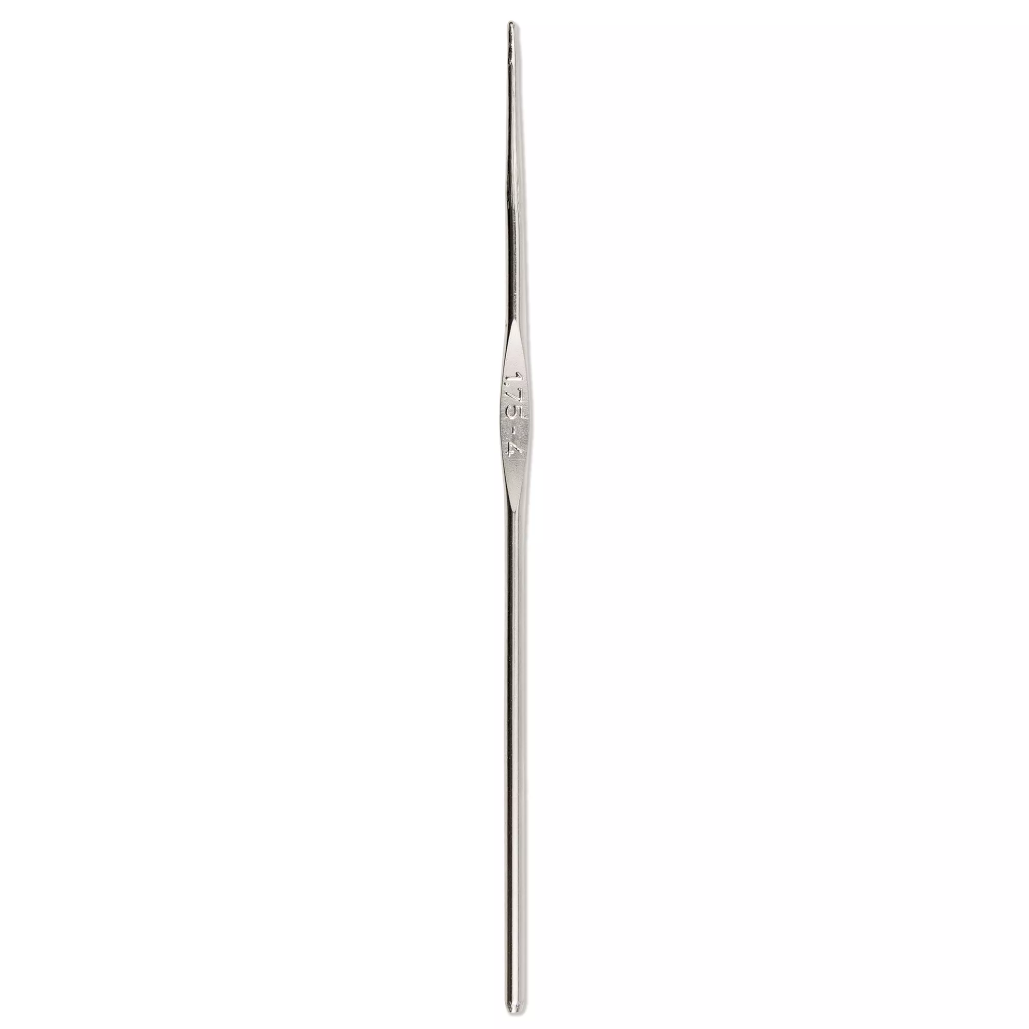 Crochet hook without handle, 1.75mm, silver-coloured