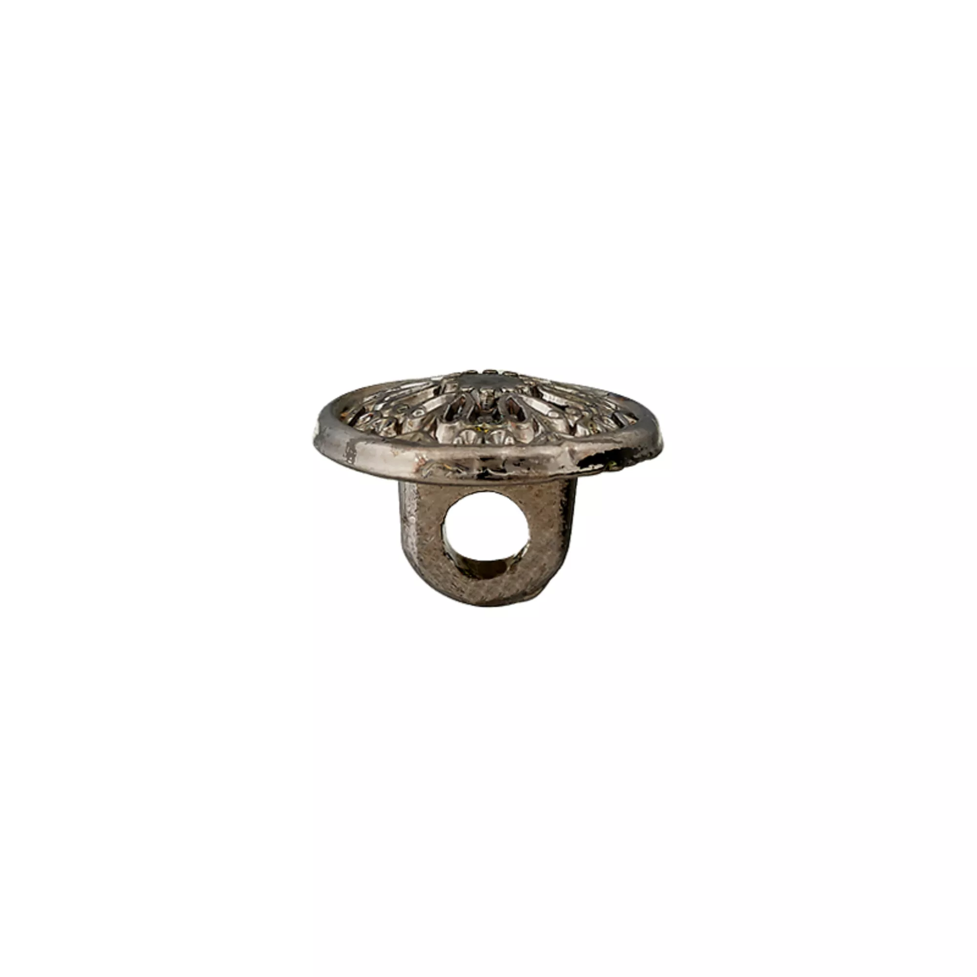 Bouton métal pied