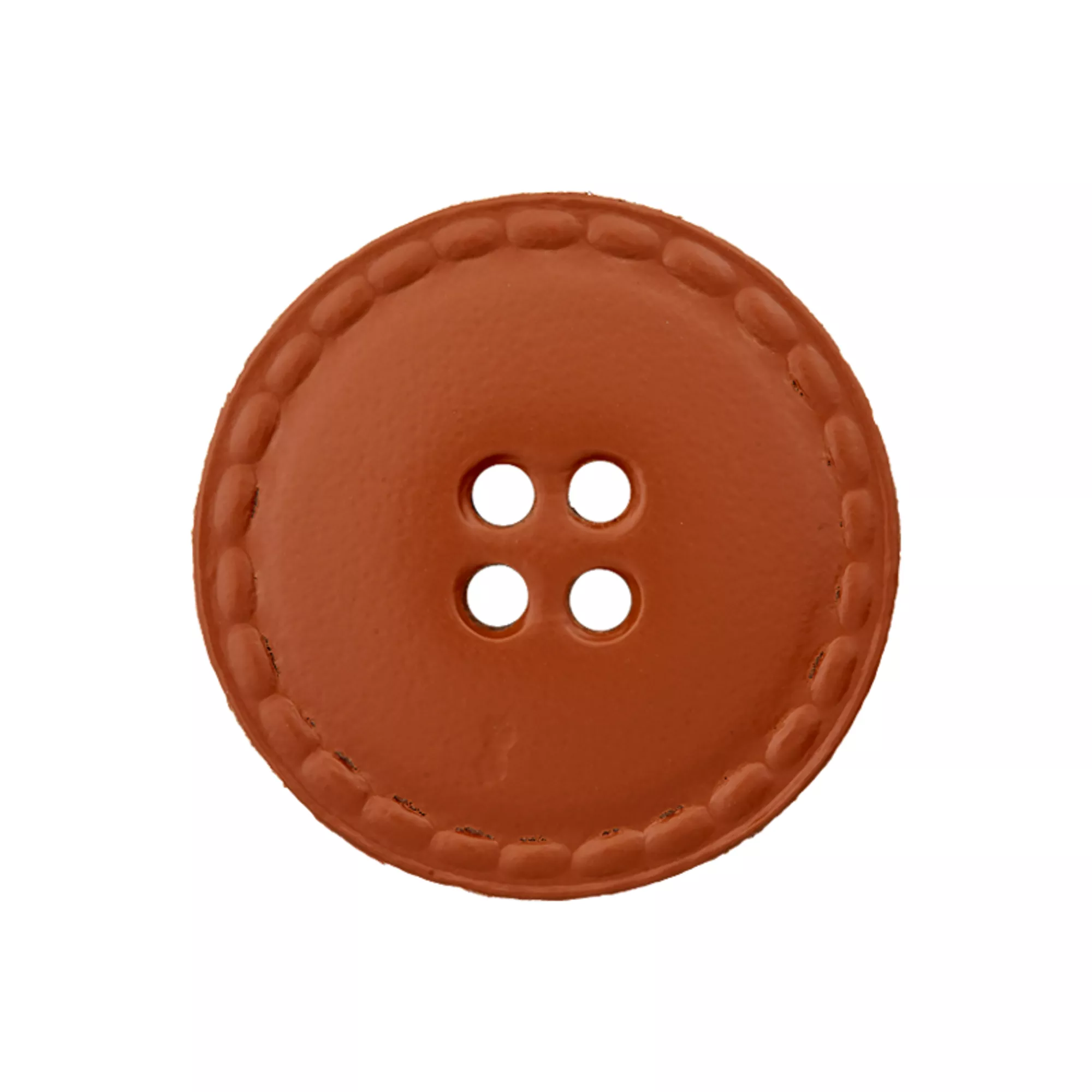 Leather four-hole button