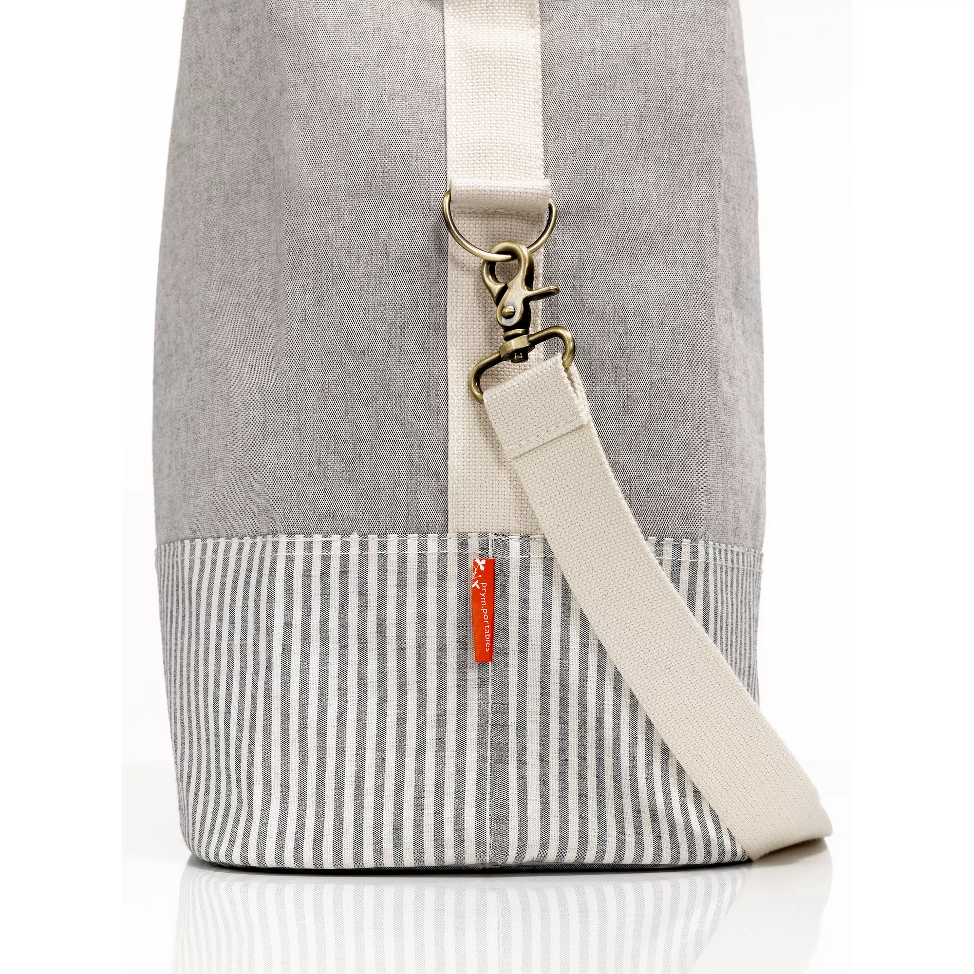 Store & Travel bag, canvas & bamboo M in grey