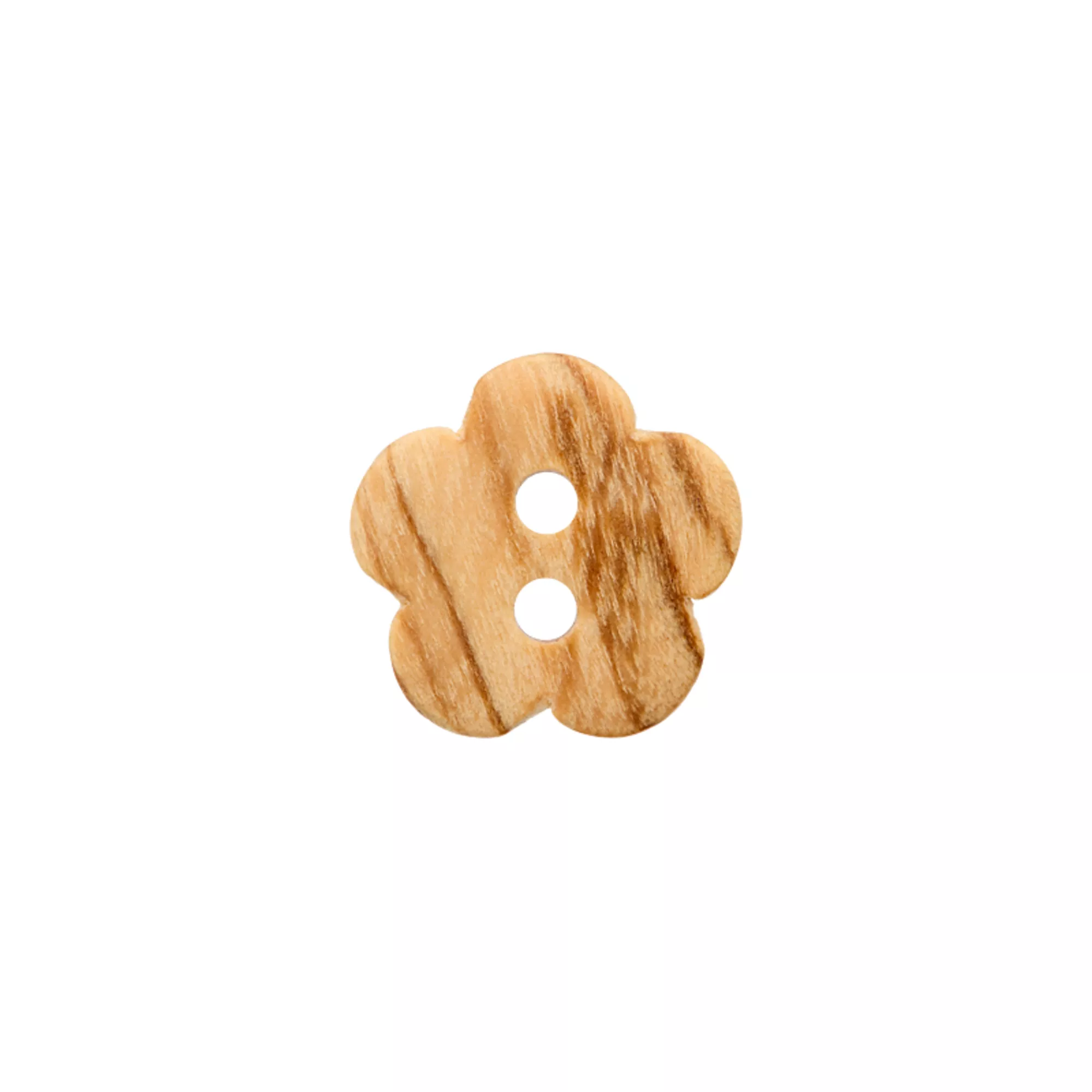 Bouton bois 2-trous, Fleur