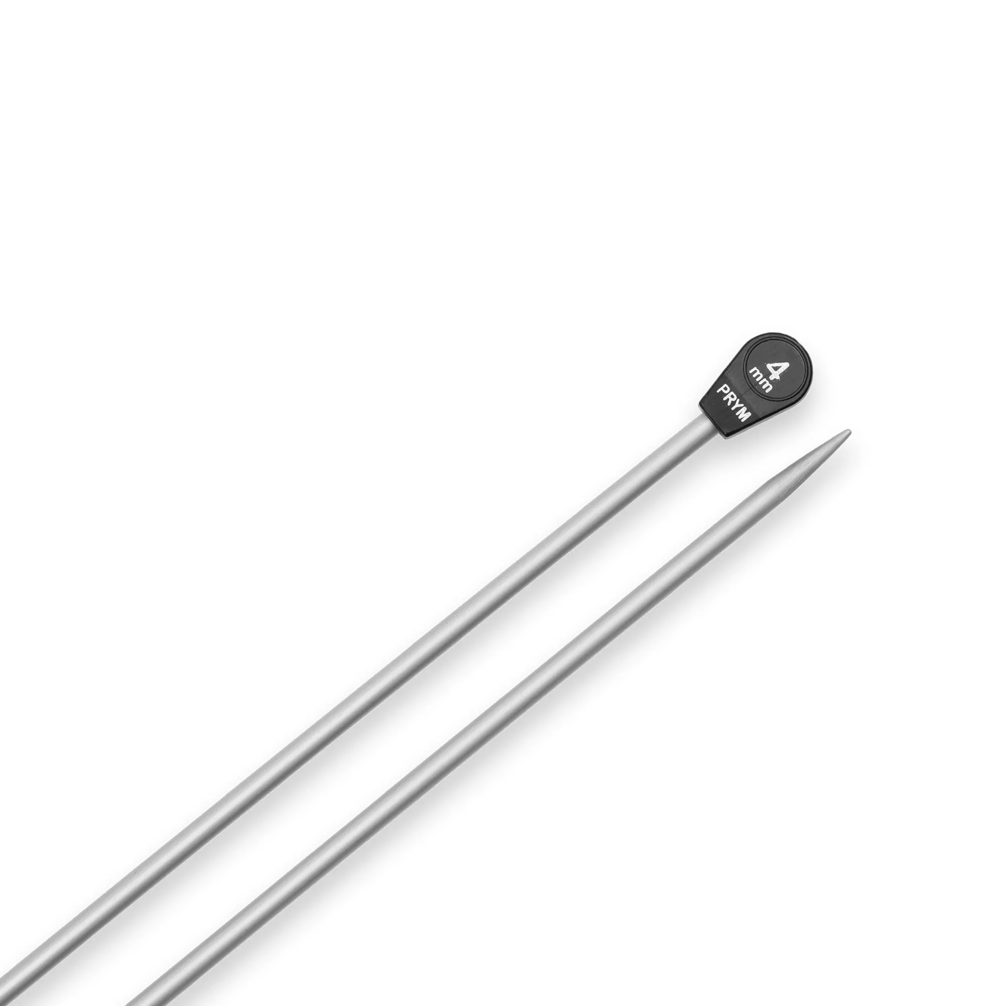 Single-pointed knitting needles, aluminium, 40cm, 4.00mm, grey