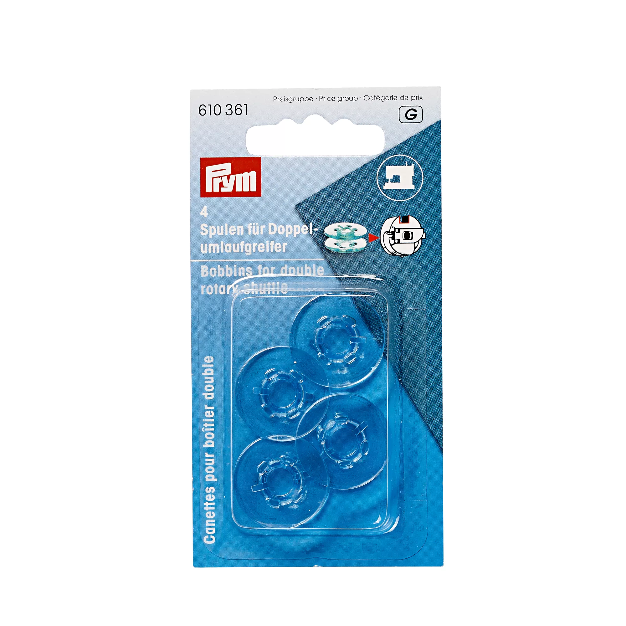 Canettes pour machines à coudre pour tire aiguilles double, 21,9mm
