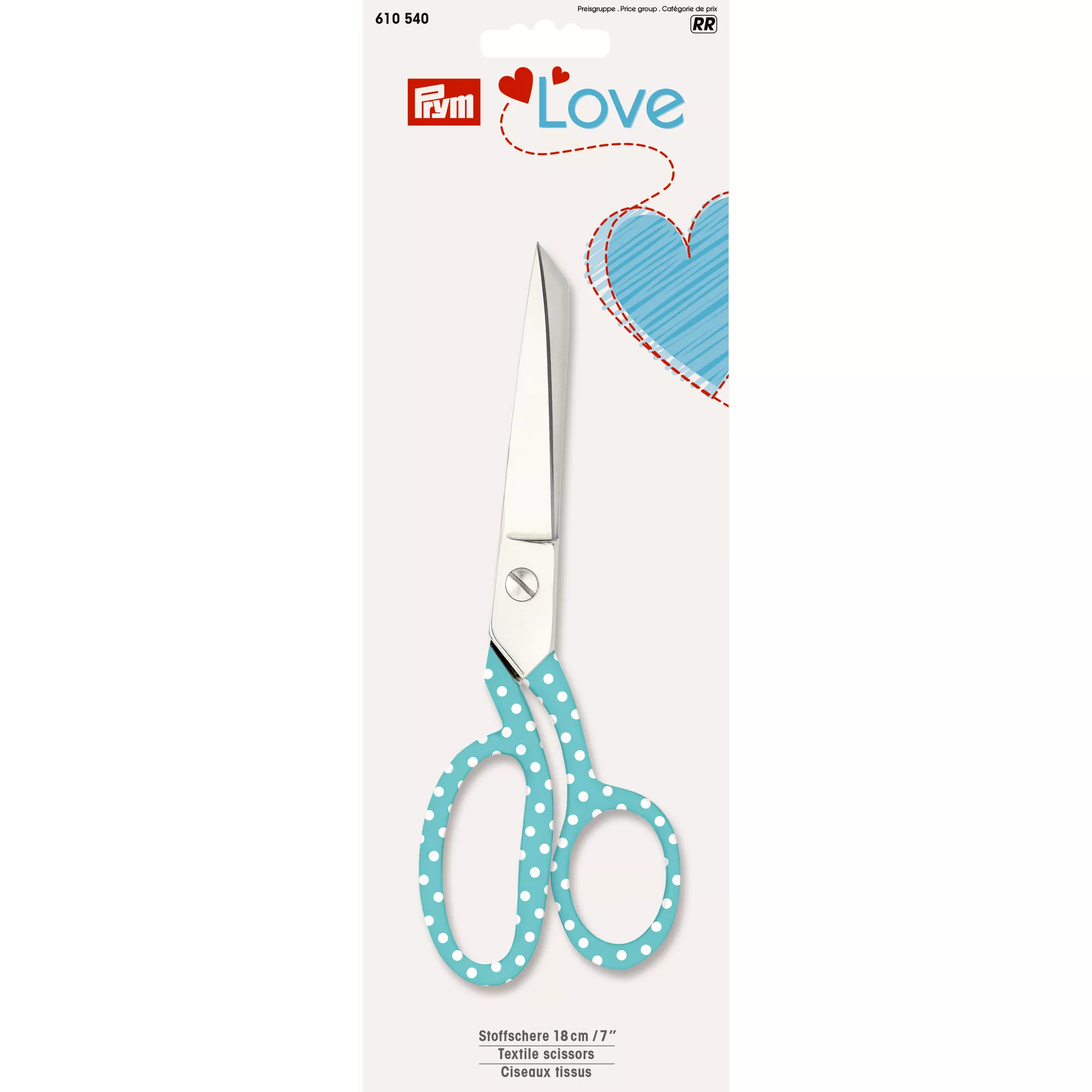 Textile scissors, Prym Love, 18 cm