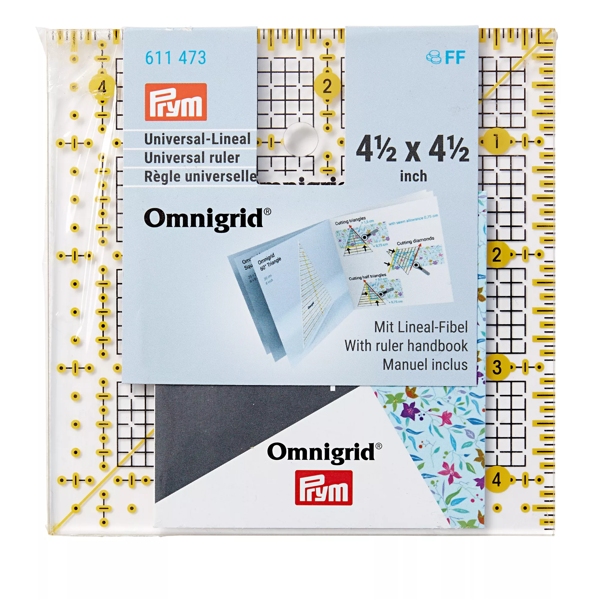 Universal ruler, 4.5x4.5 inch Grid