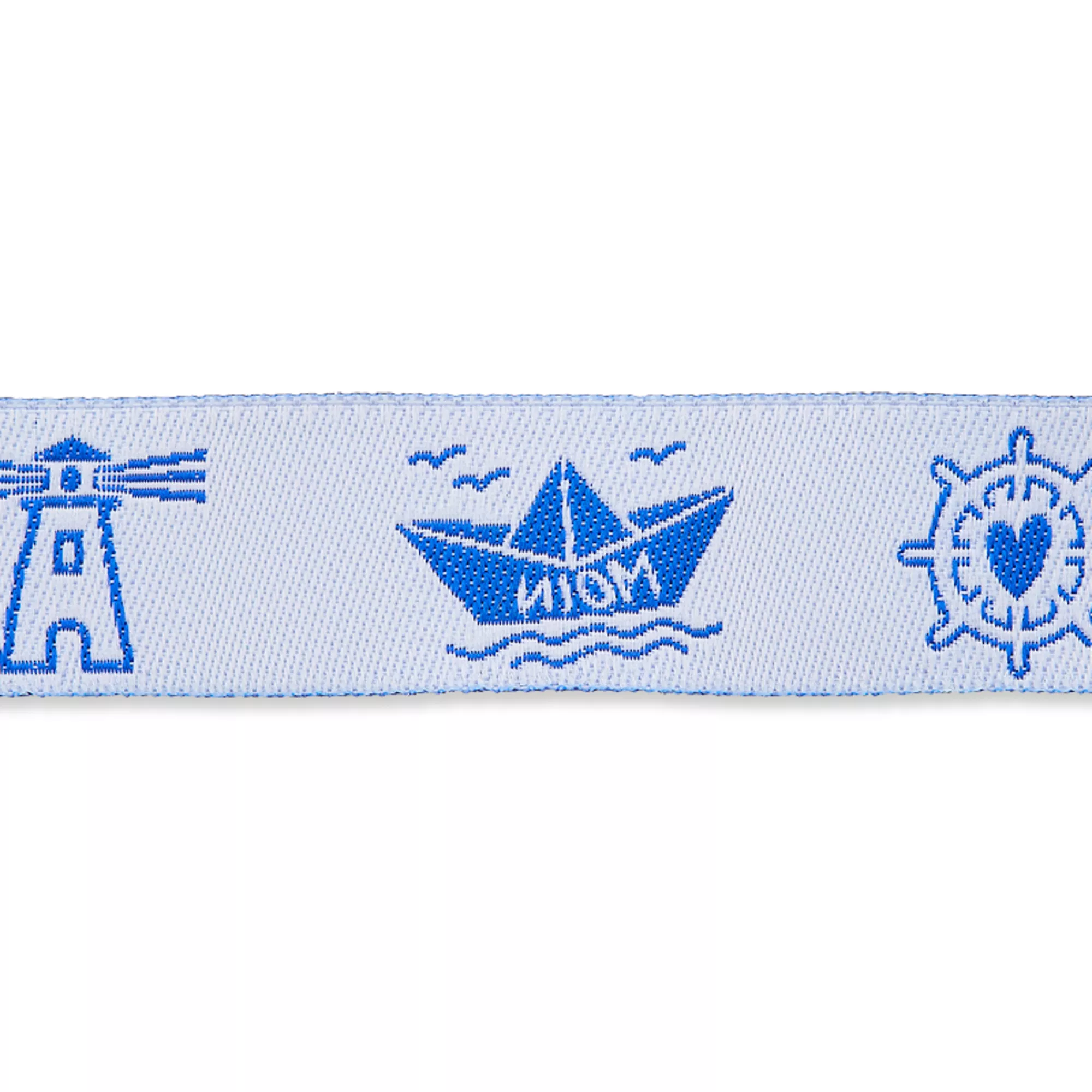 Jacquardborte Marine, 15mm, blue