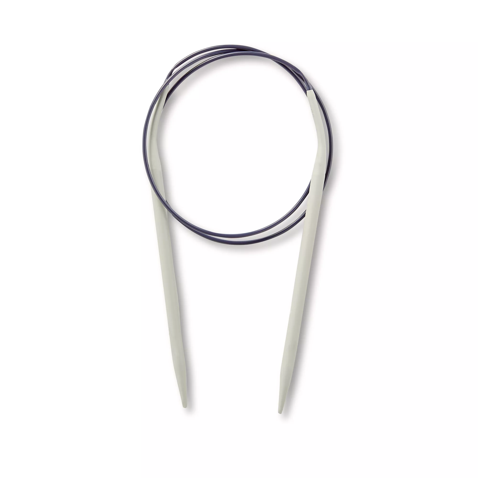 Circular knitting needles, aluminium, 80cm, 5.50mm, grey