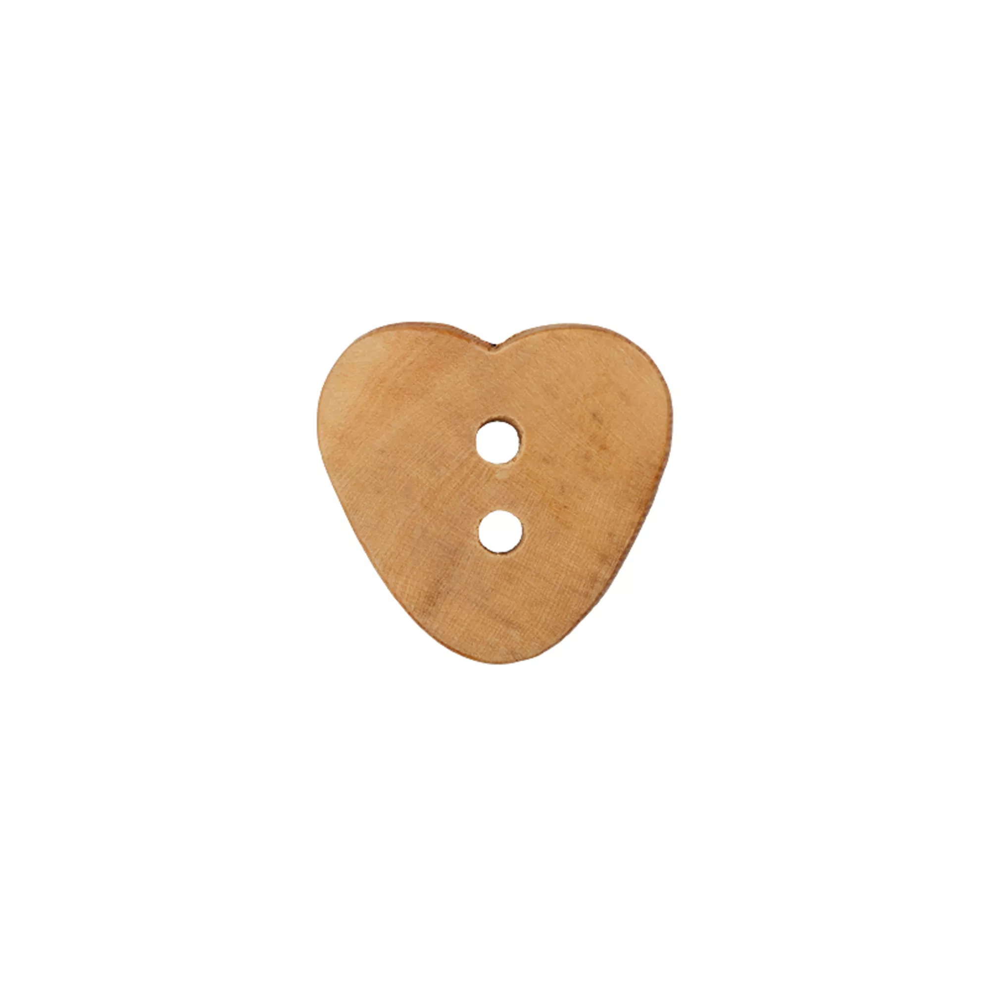 Botón madera 2 agujeros, Corazón