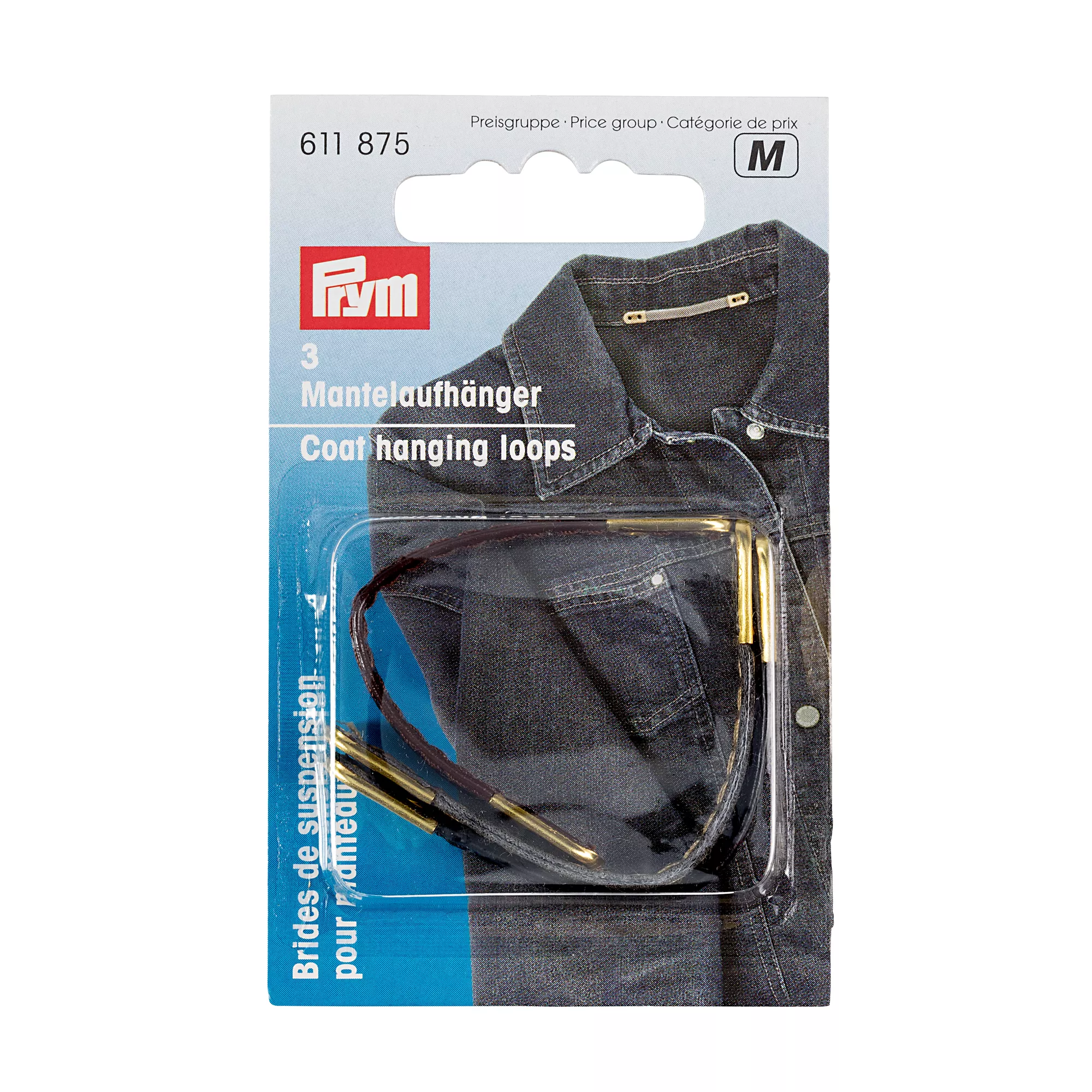 Coat hanging loops, artificial leather, assorted colours