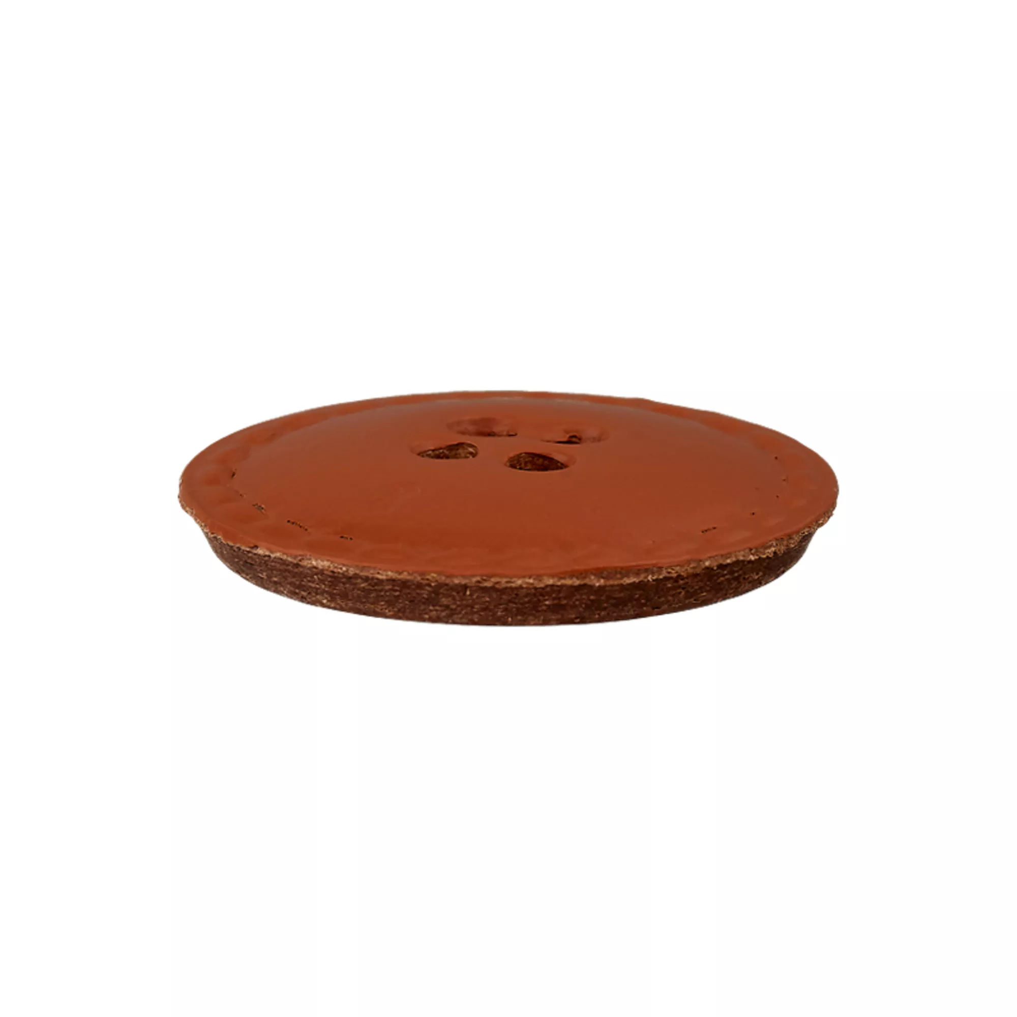 Leather four-hole button