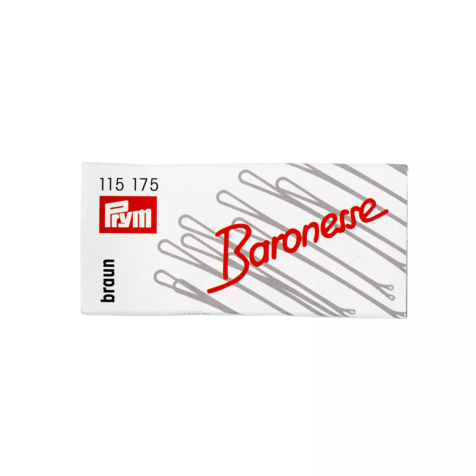 Hair clips smooth, 5cm, brown