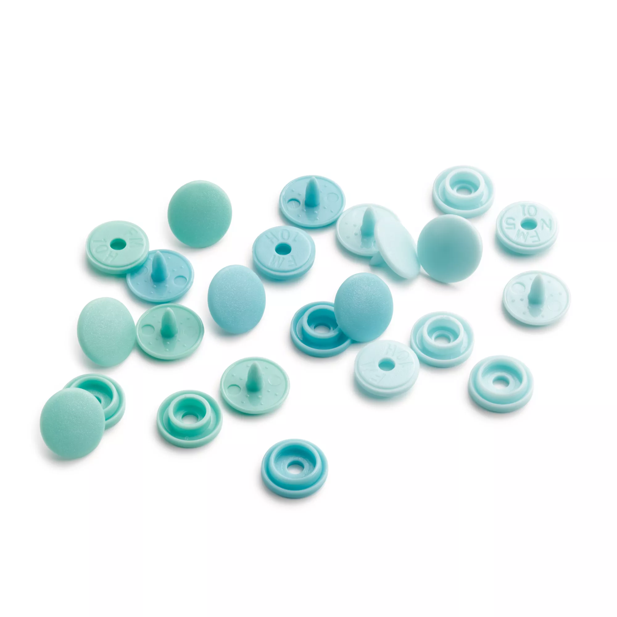 Press fasteners Color Snaps Mini, Prym Love, 9 mm, in shades of mint