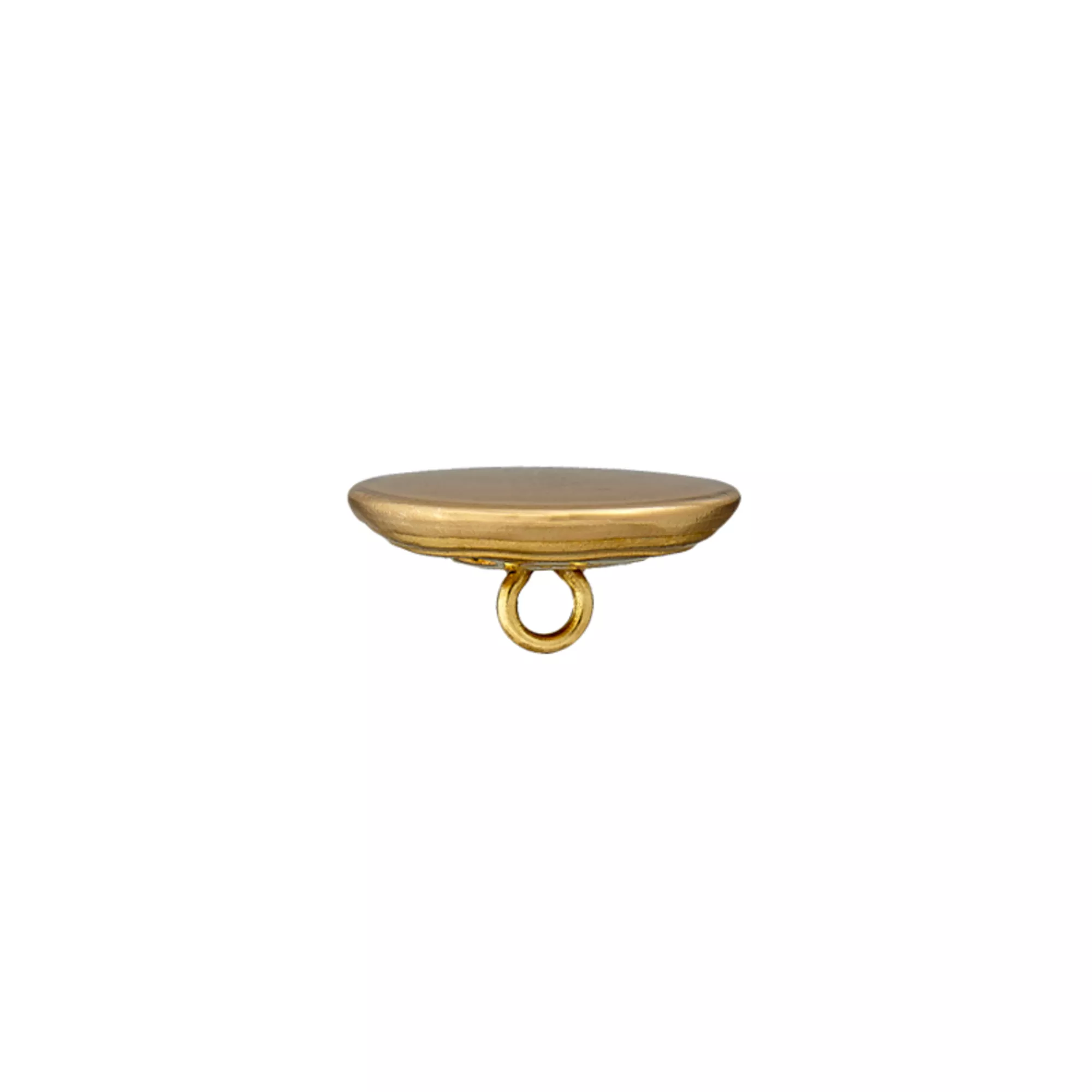 Metal button shank 18mm gold