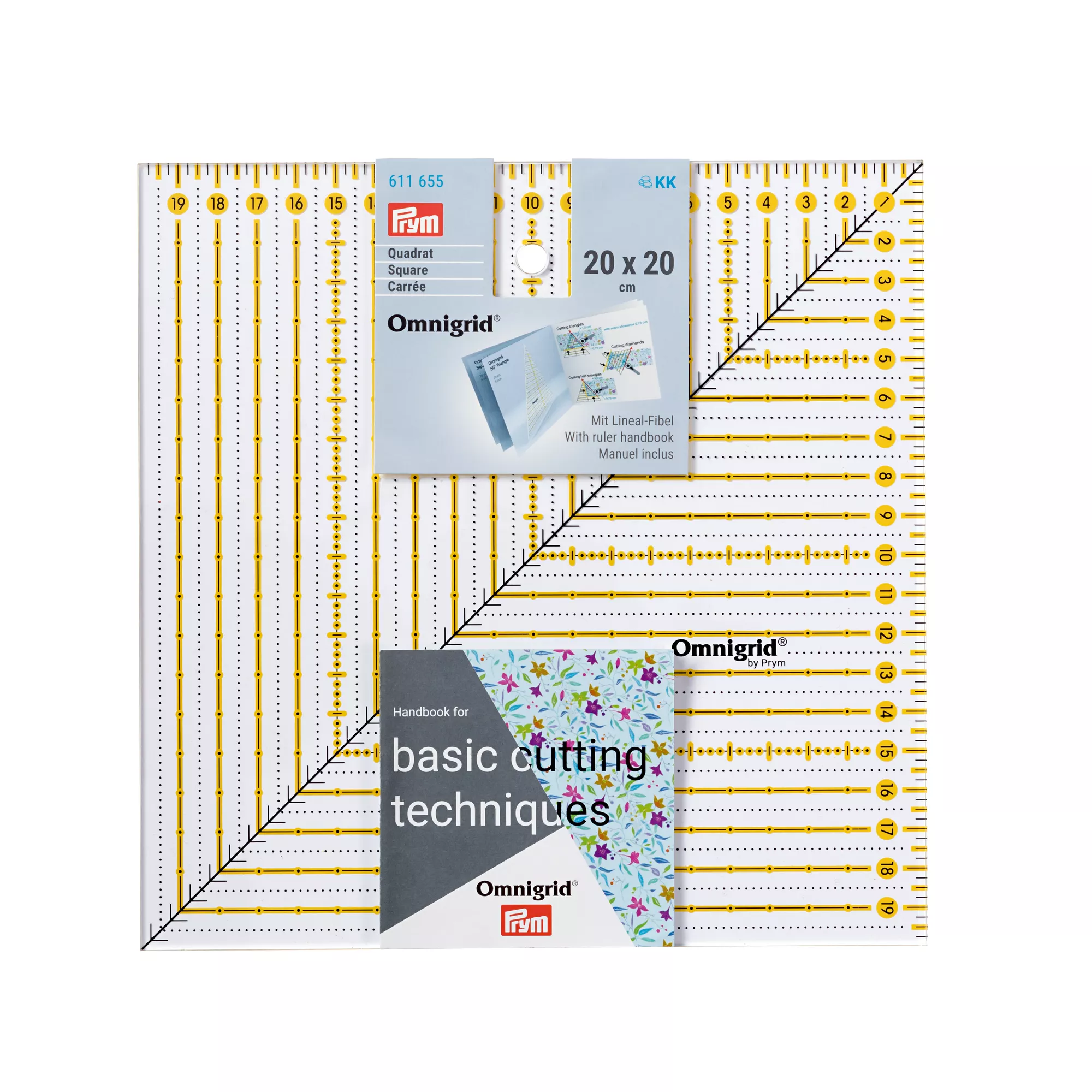 Patchwork rulers, squares in different sizes