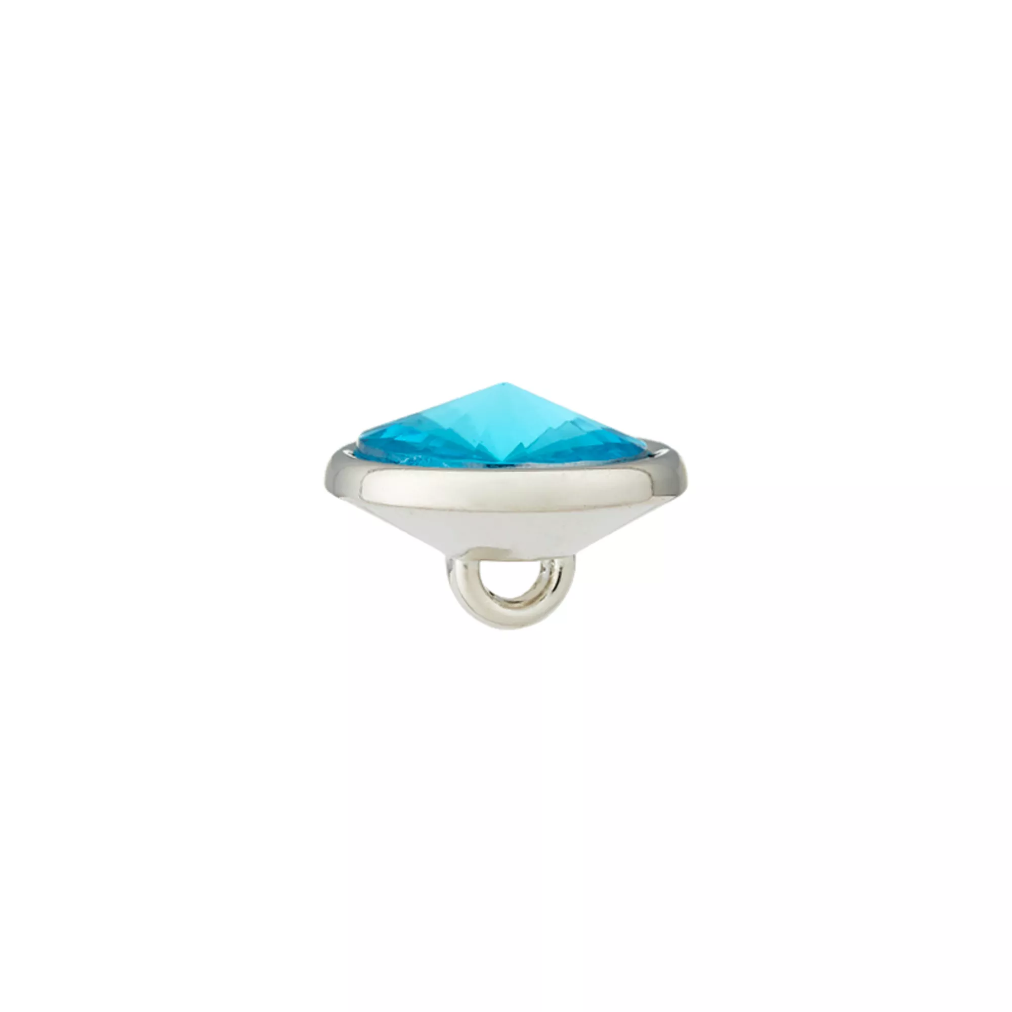 Polyester button shank metalized