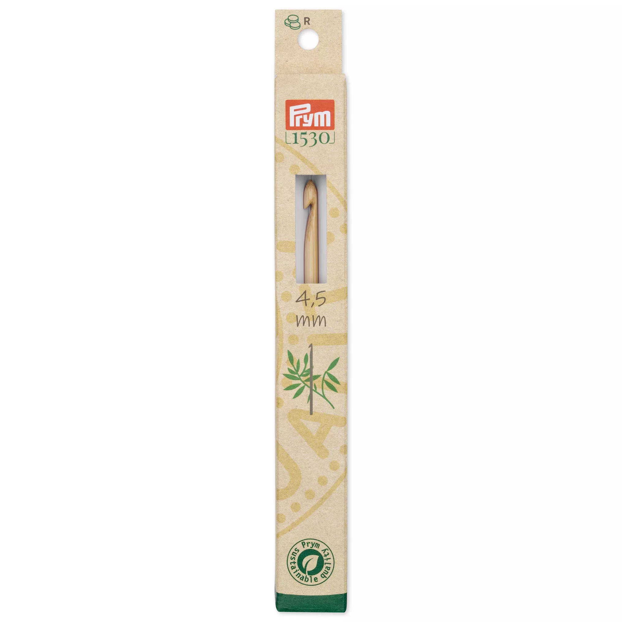 Ganchillo para lana Bambú, Prym 1530, 15cm, 4,50mm