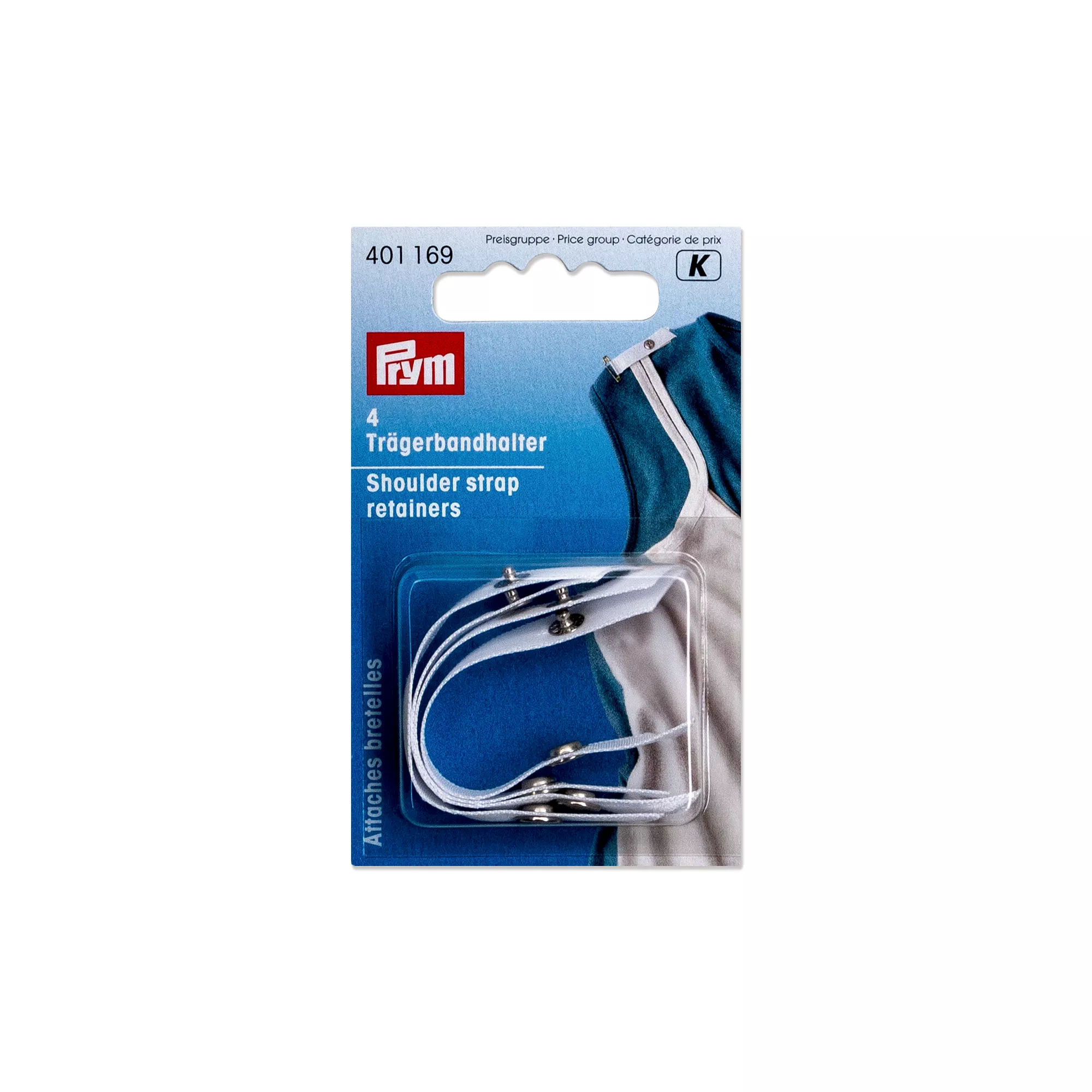 Shoulder strap retainers, white, 4Items