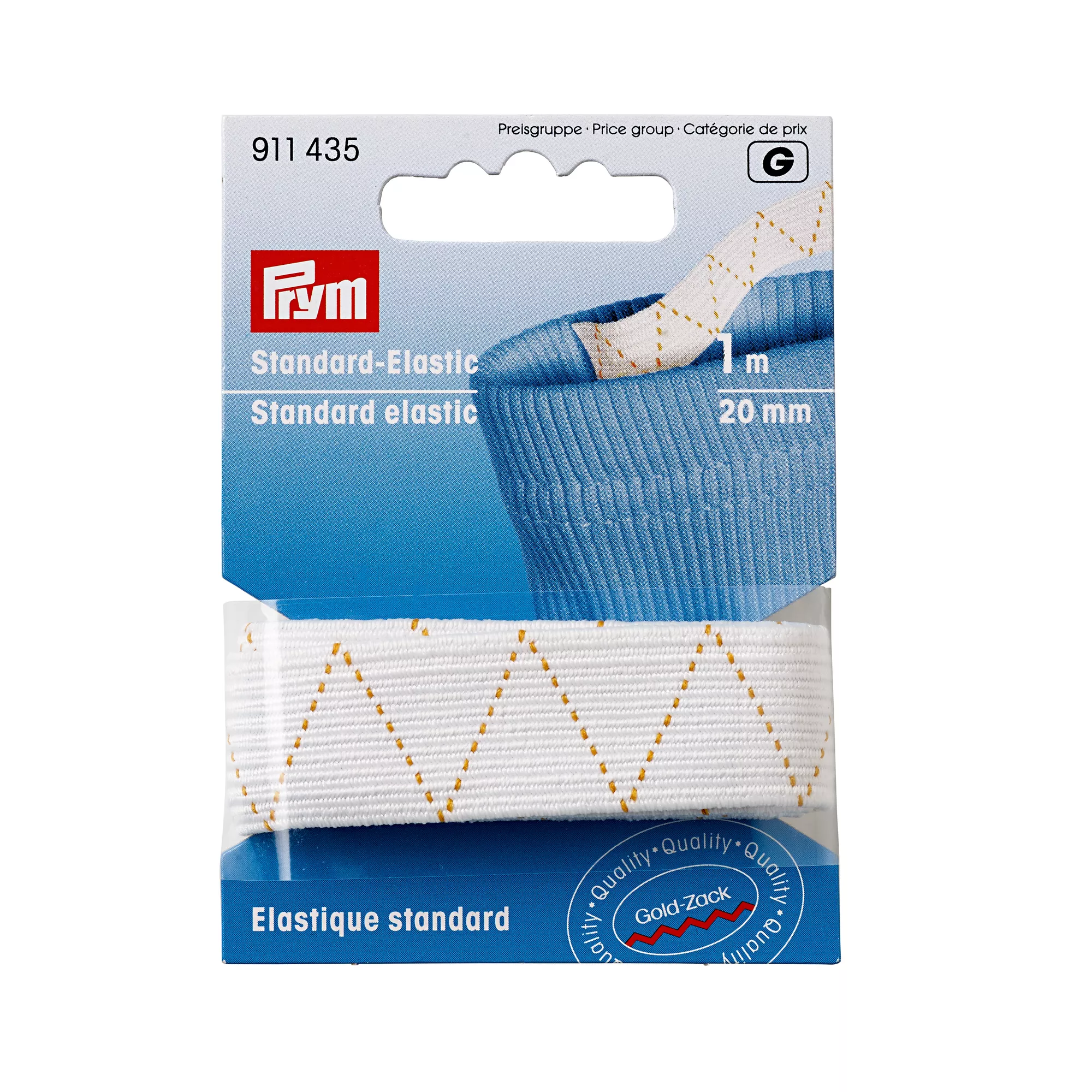 Elastico lavabile, 20mm, bianco, 1m