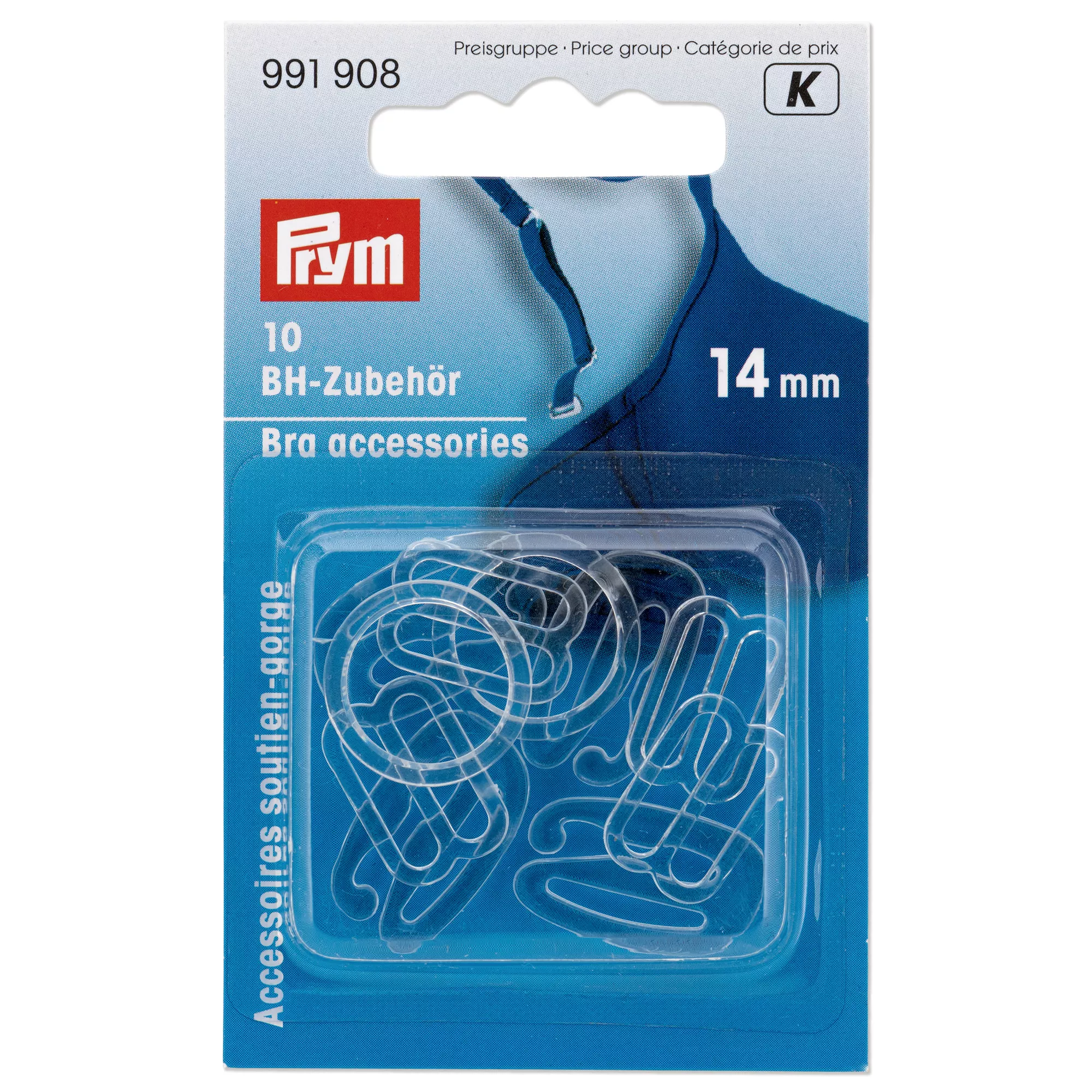 Bra accessories, 14mm, transparent