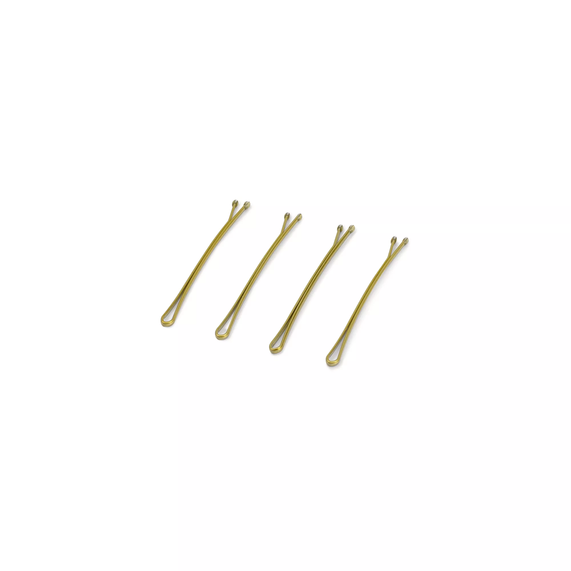 Hair clips smooth, 5cm, gold