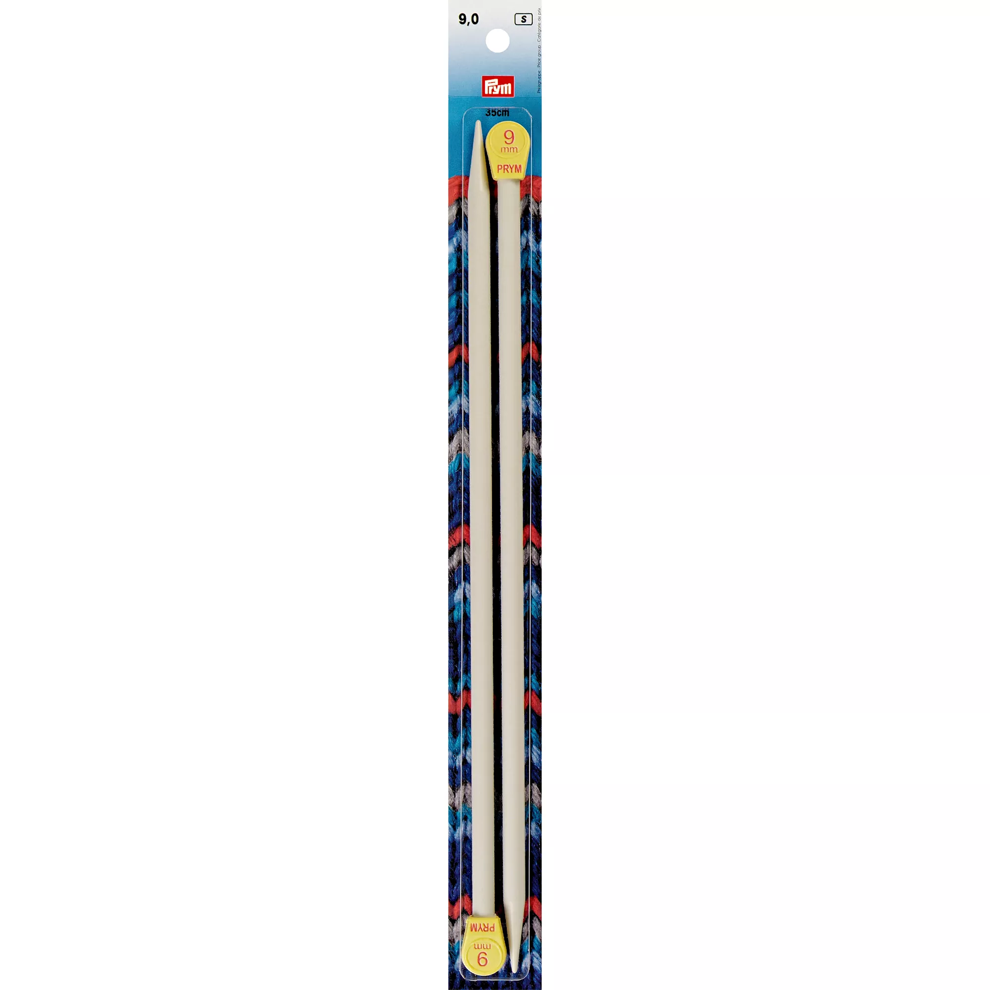 Single-pointed knitting needles, plastic, 35cm, 9.00mm, grey