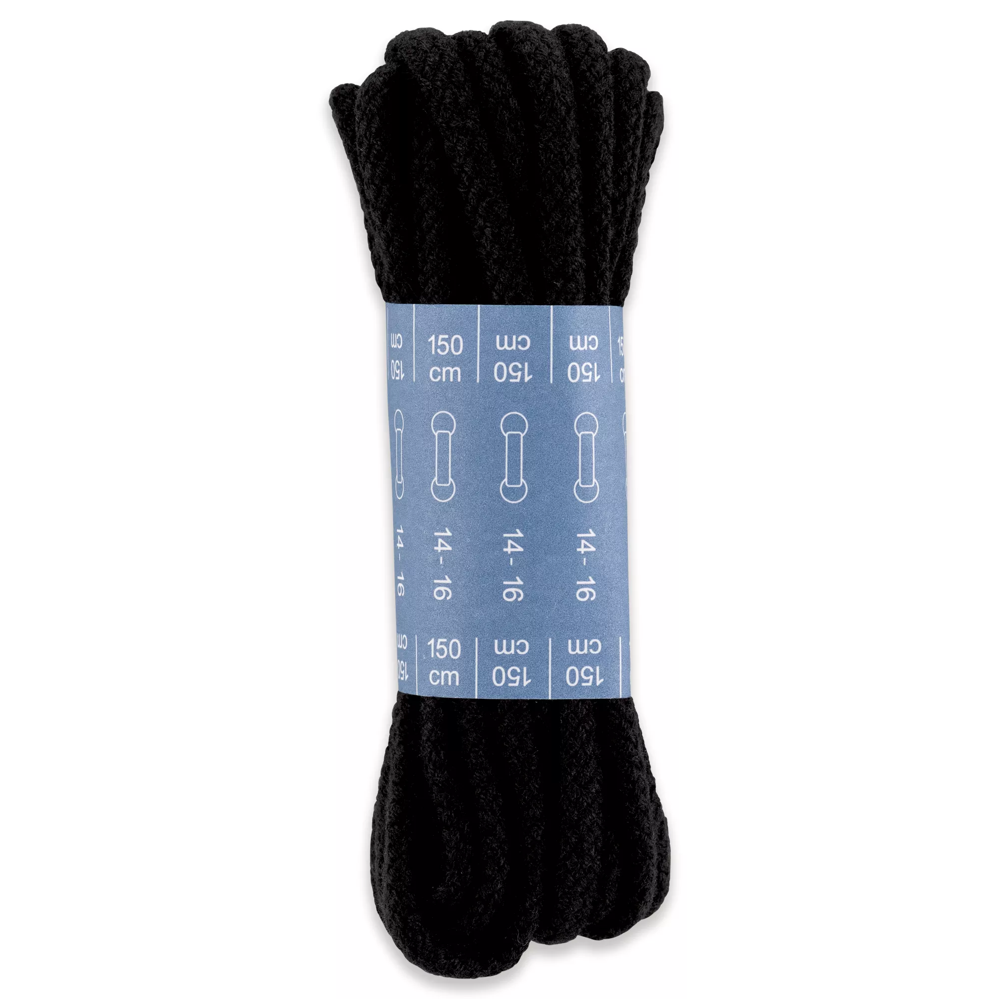 Cord laces 5mm x 150cm, black