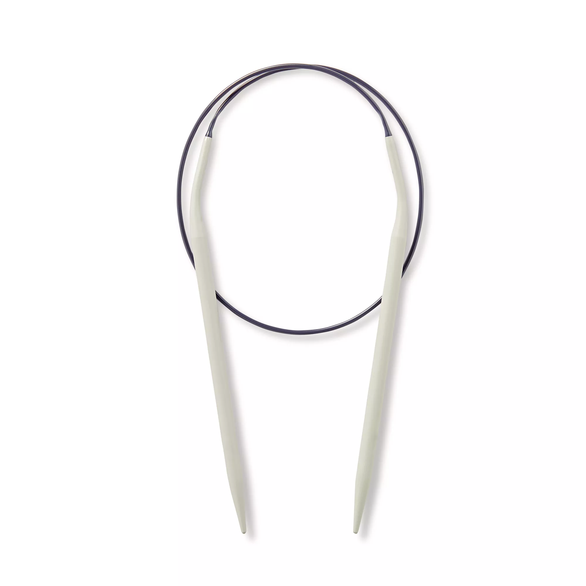 Circular knitting needles, aluminium, 60cm, 5.50mm, grey