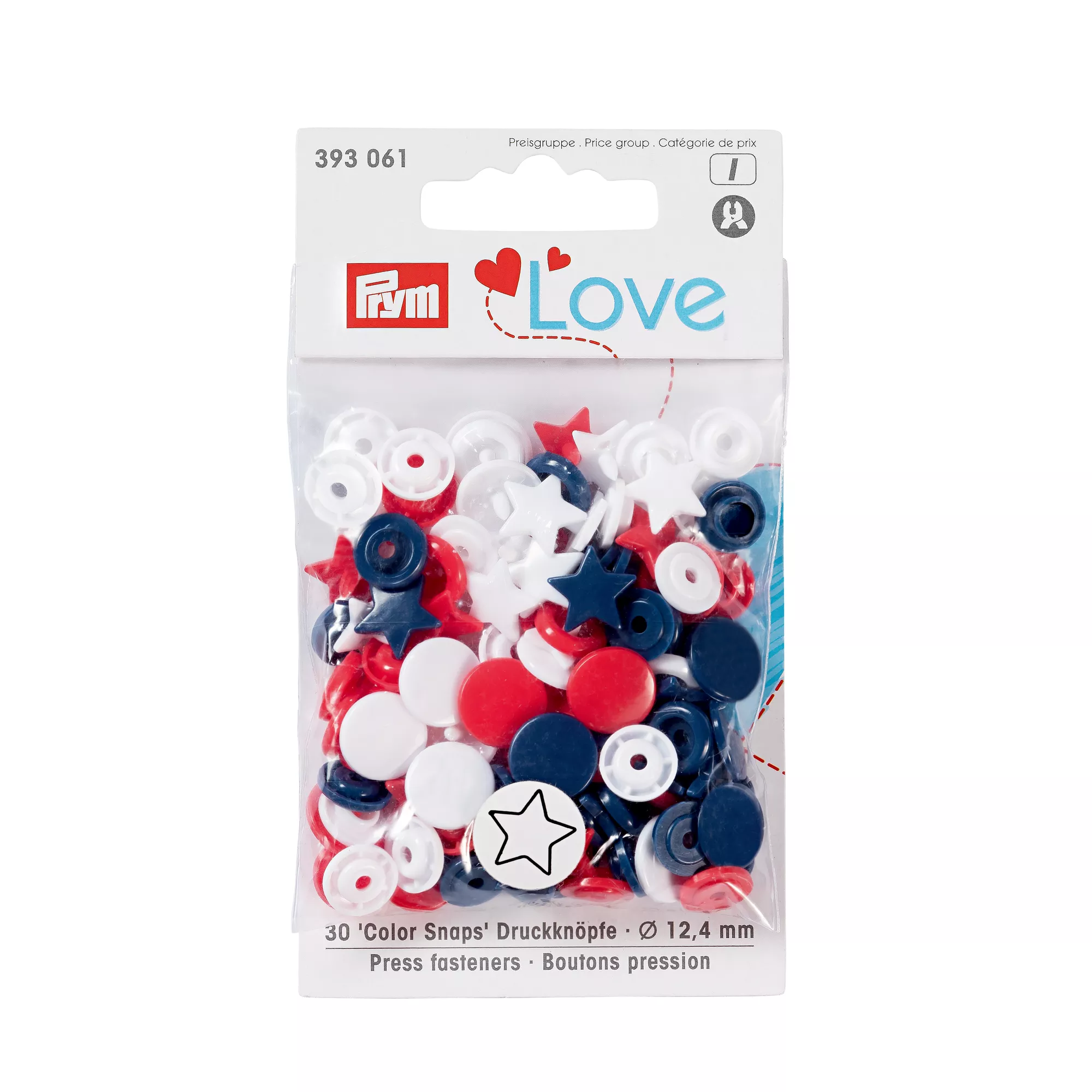 Bottoni a pressione Color Snaps, Prym Love, 12,4mm, arancio/fucsia/ametista