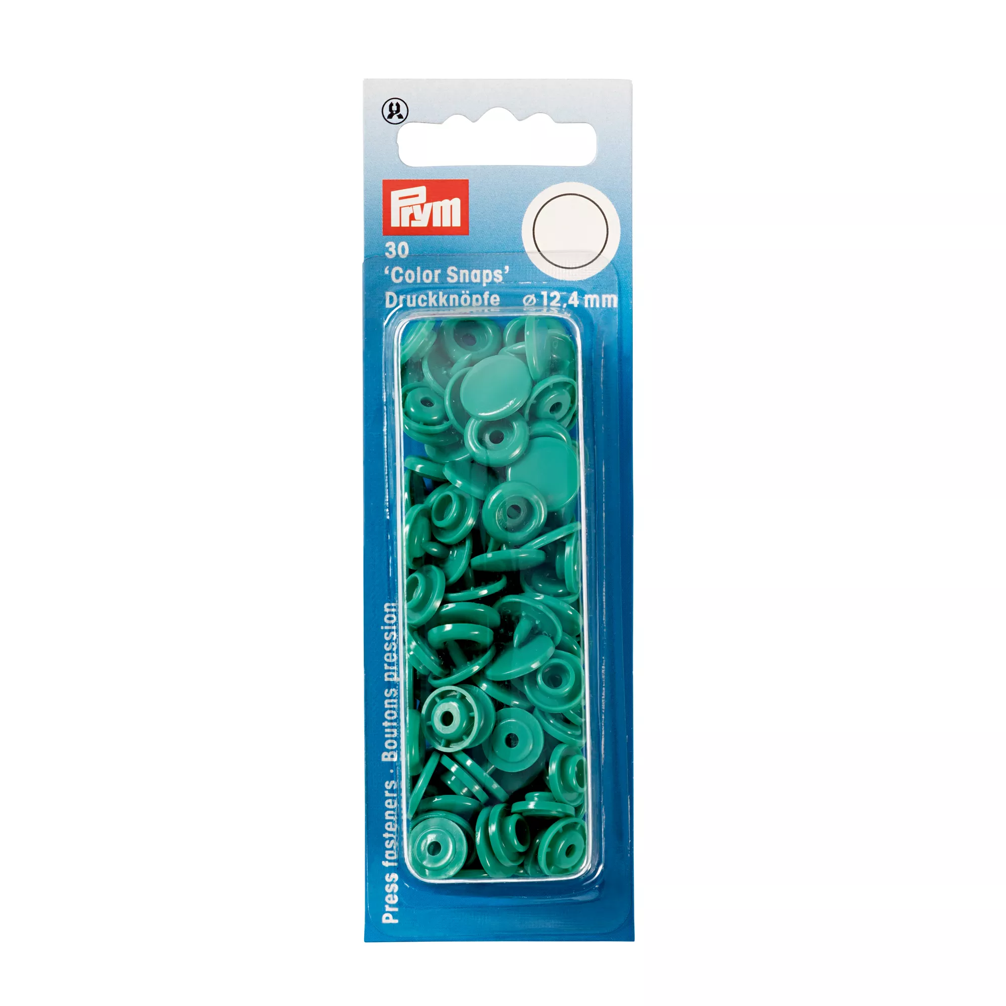 Boutons pression sans couture « Color Snaps », rond, 12,4mm, vert