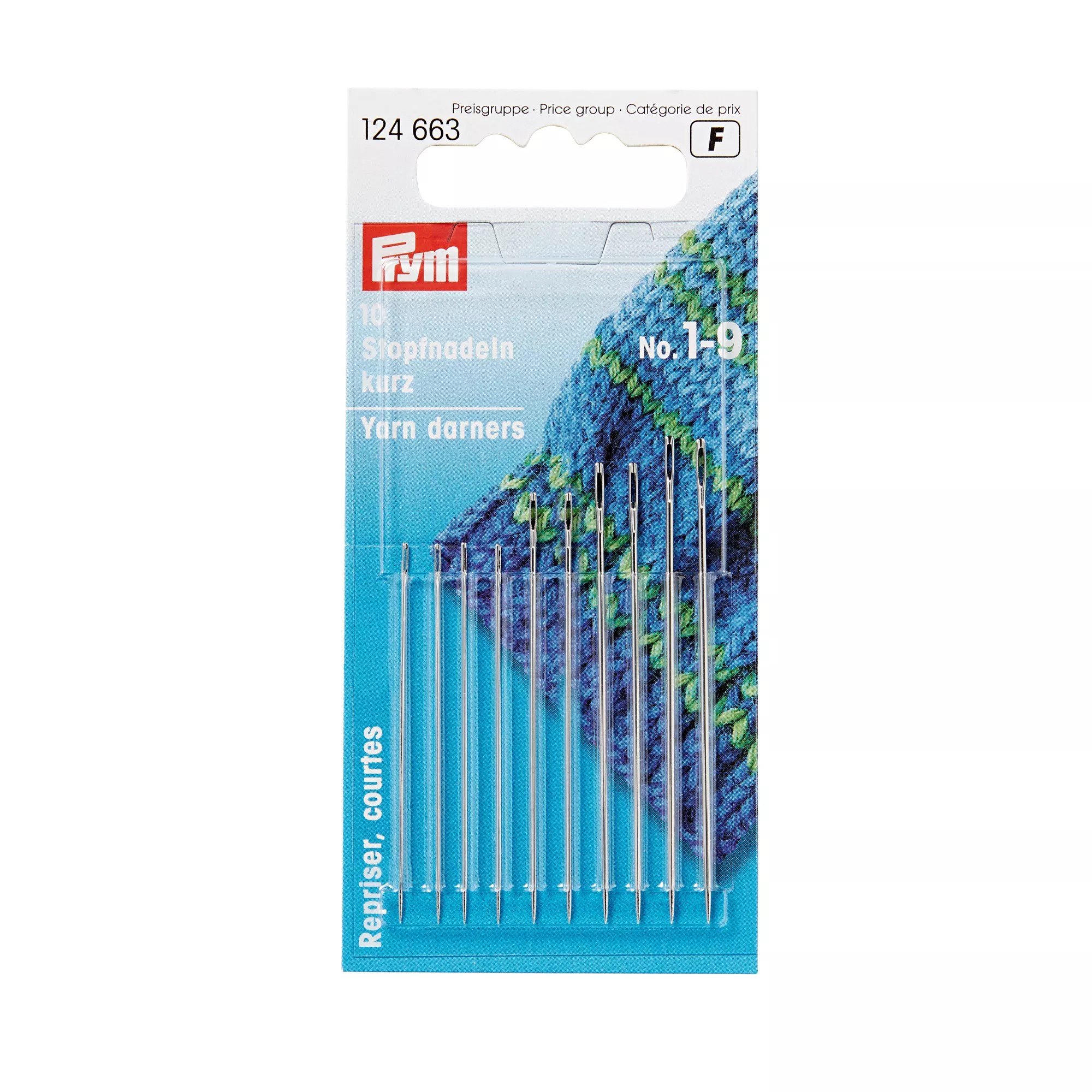 Darning needles, short, No. 1-9, assorted