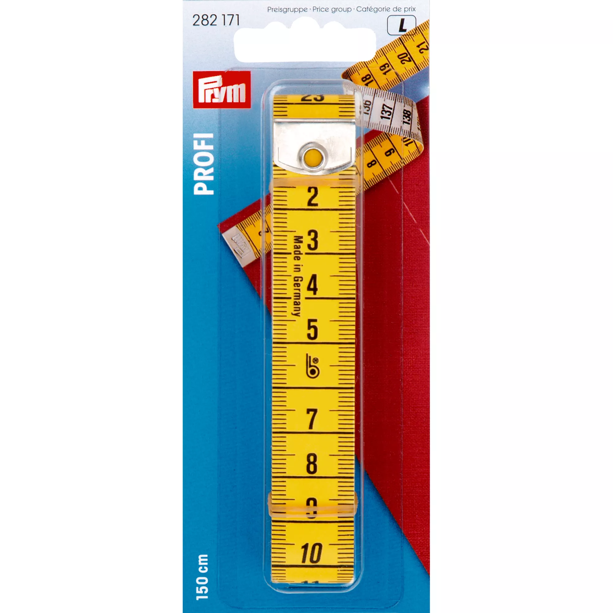 Tape measure Profi with eyelet, 150cm/cm
