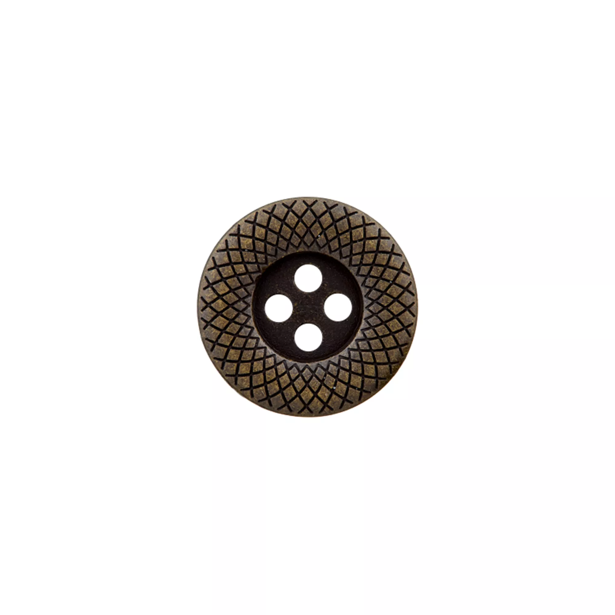 Bouton métal 4-trous, bord à motifs