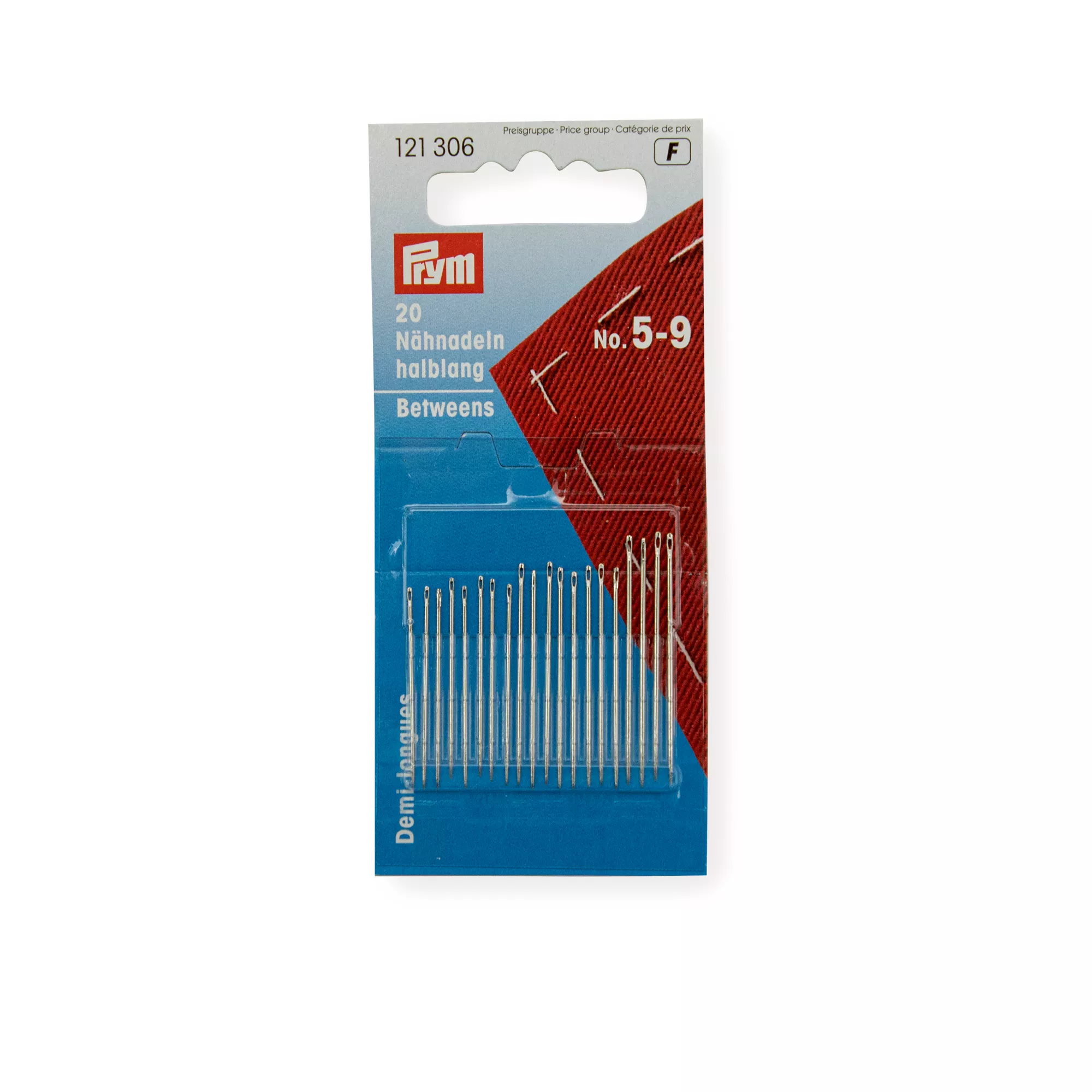 Sewing needles betweens, No. 5-9, assorted
