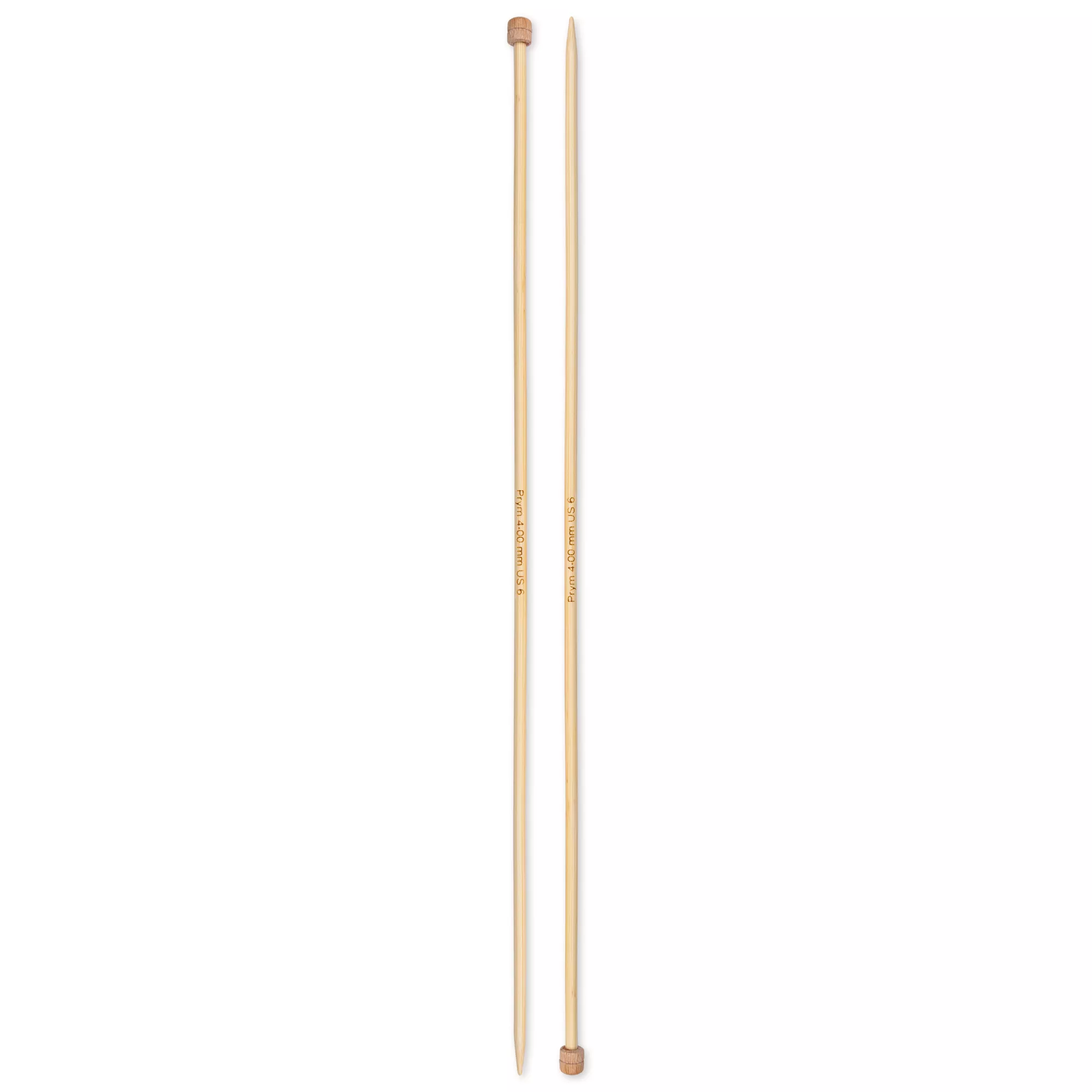 Single-pointed knitting needles Prym 1530, bamboo, 33cm, 4.00mm