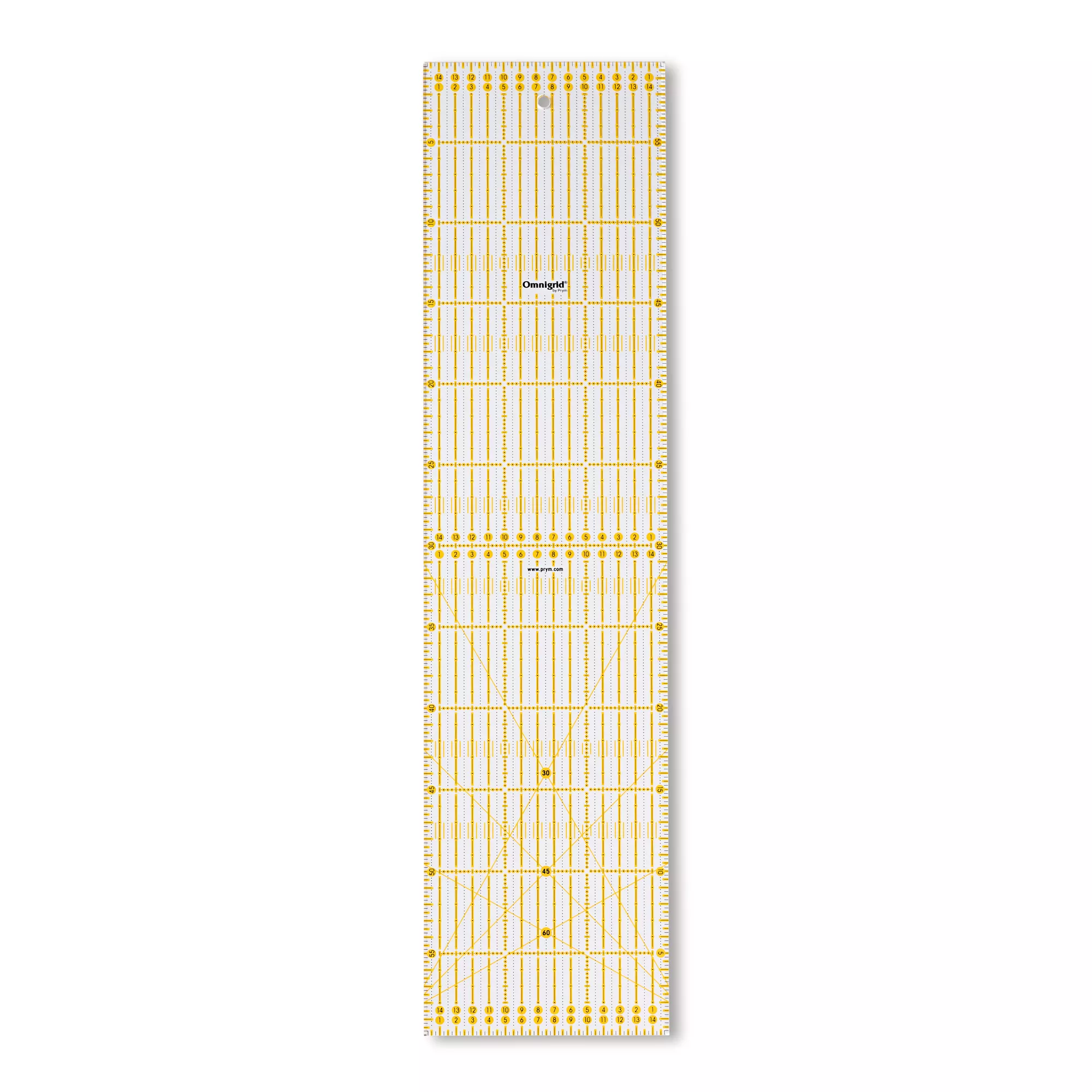 Omnigrid universal ruler, cm or inch scale
