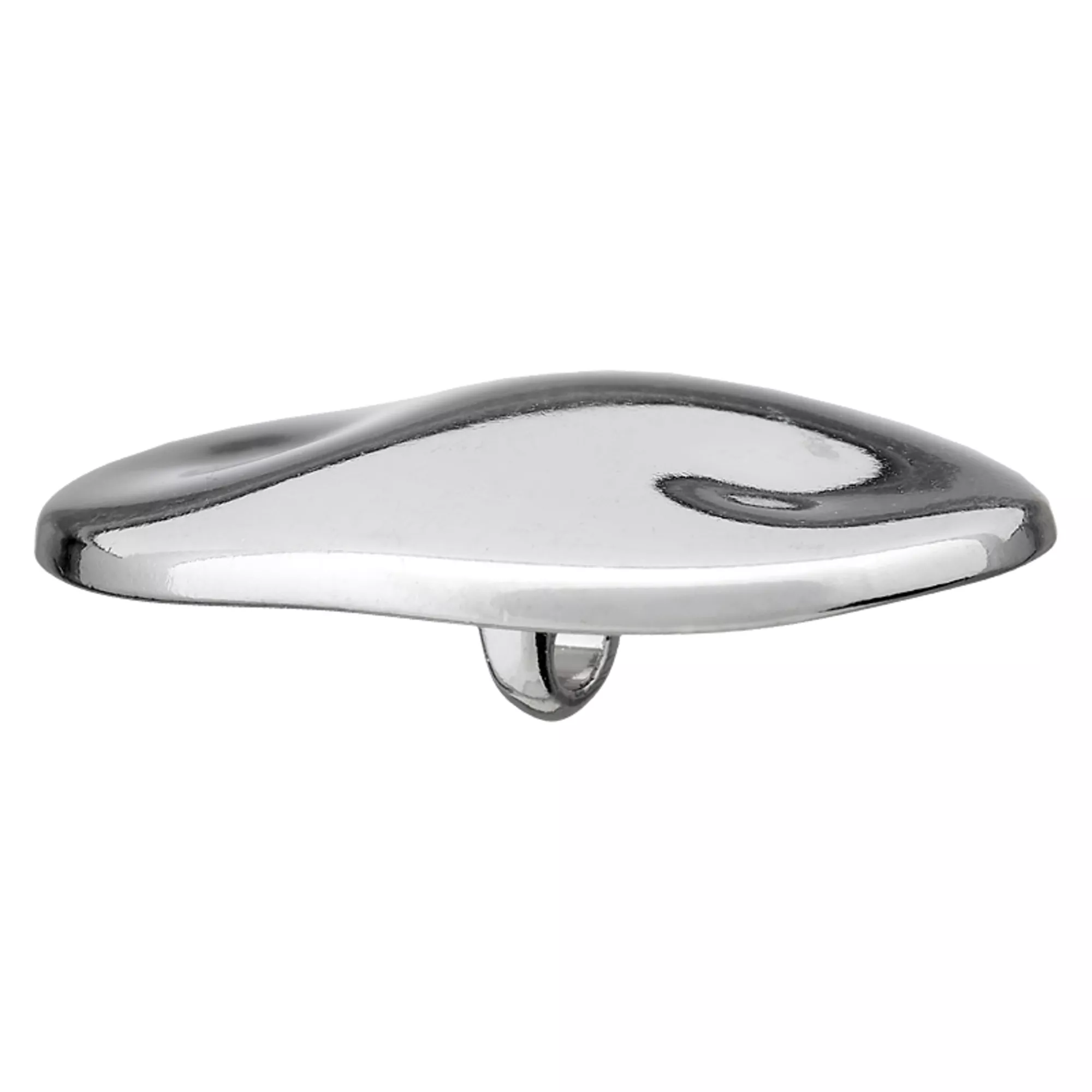 Bottone in metallo occhiello, 32mm, argento