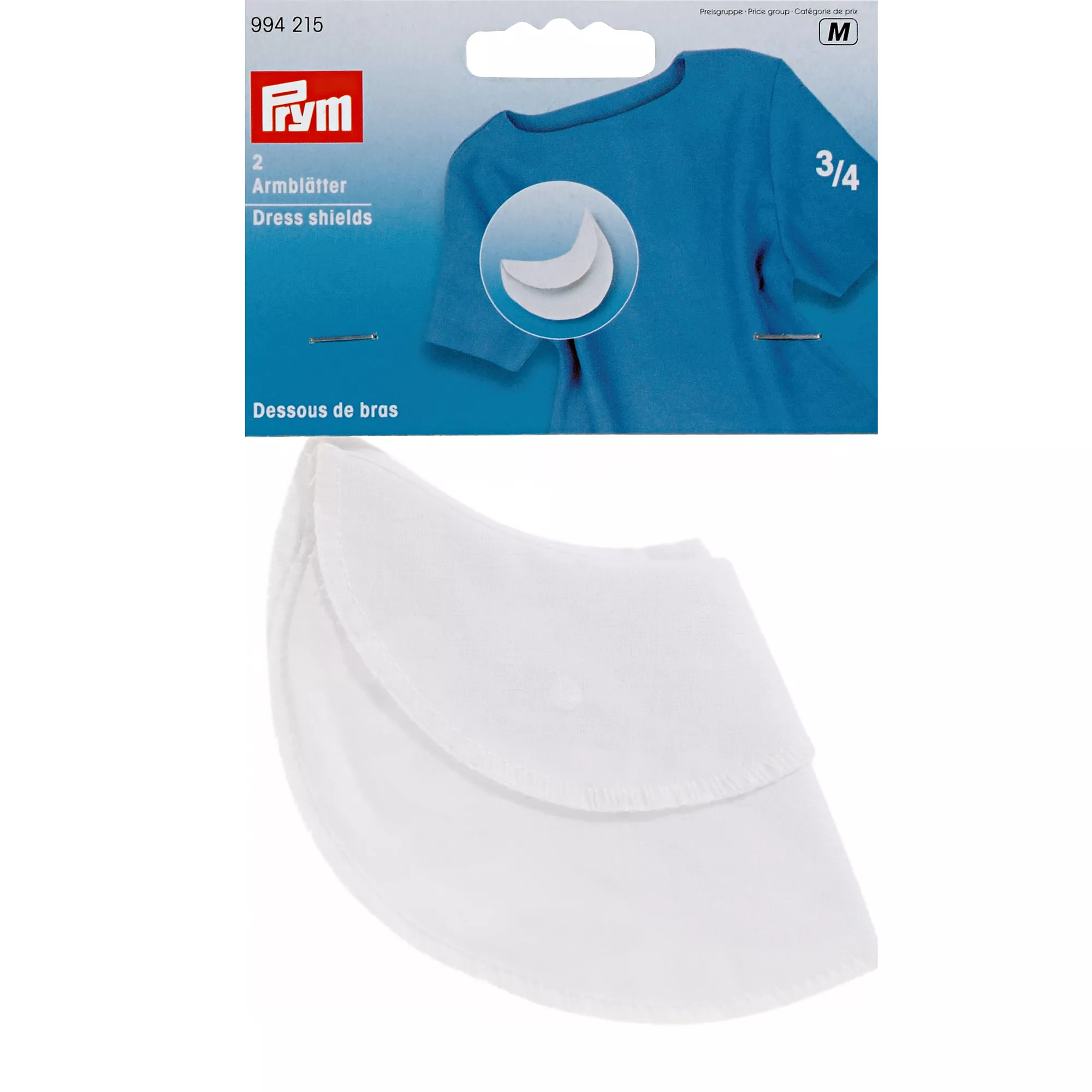 Dress shields 3/4, white