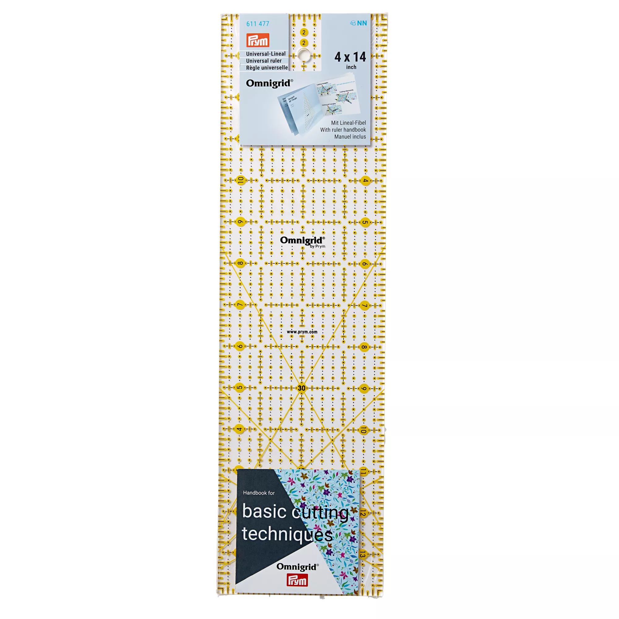 Universal ruler, 4x14inch grid