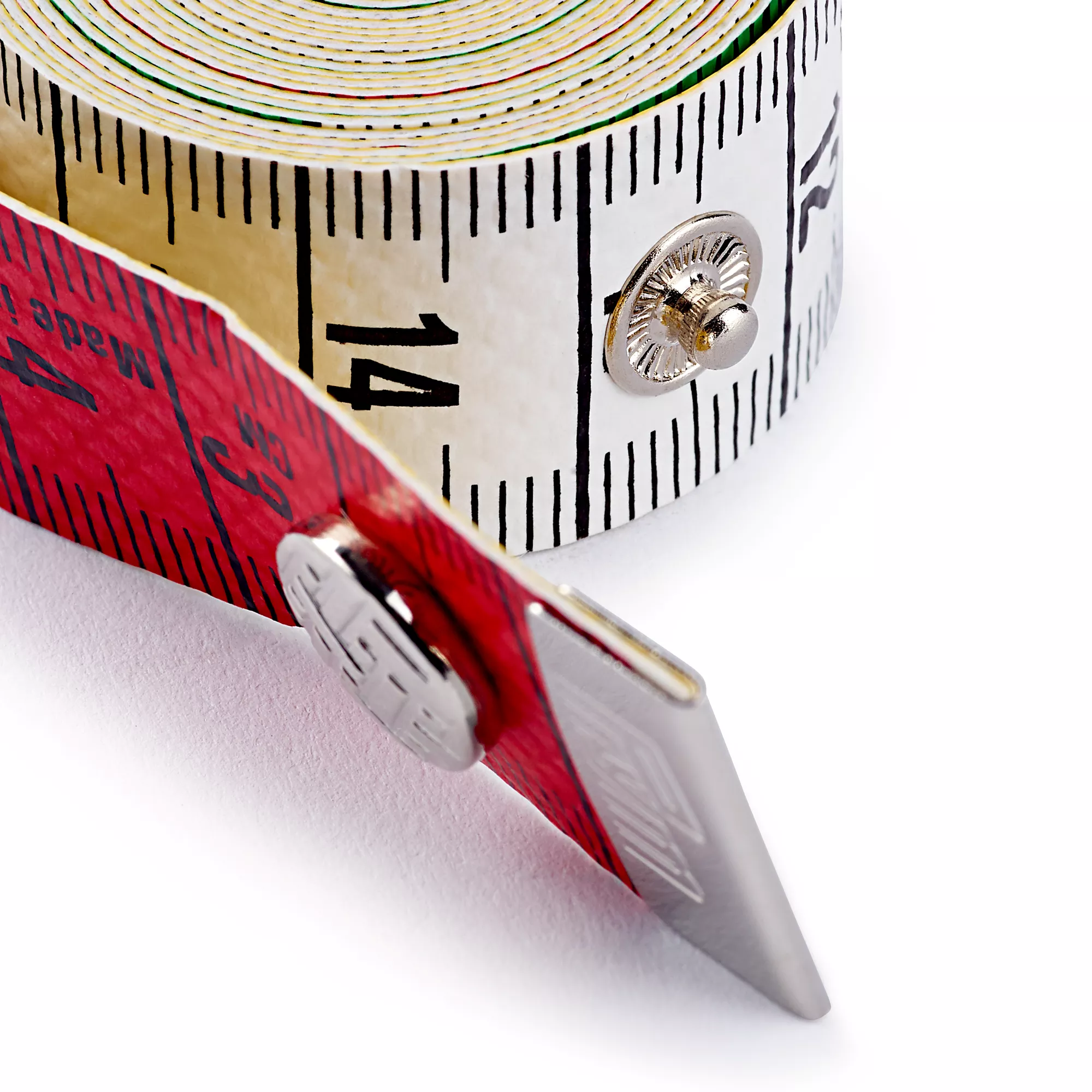 Tape measure Color Plus with button, 150cm/cm