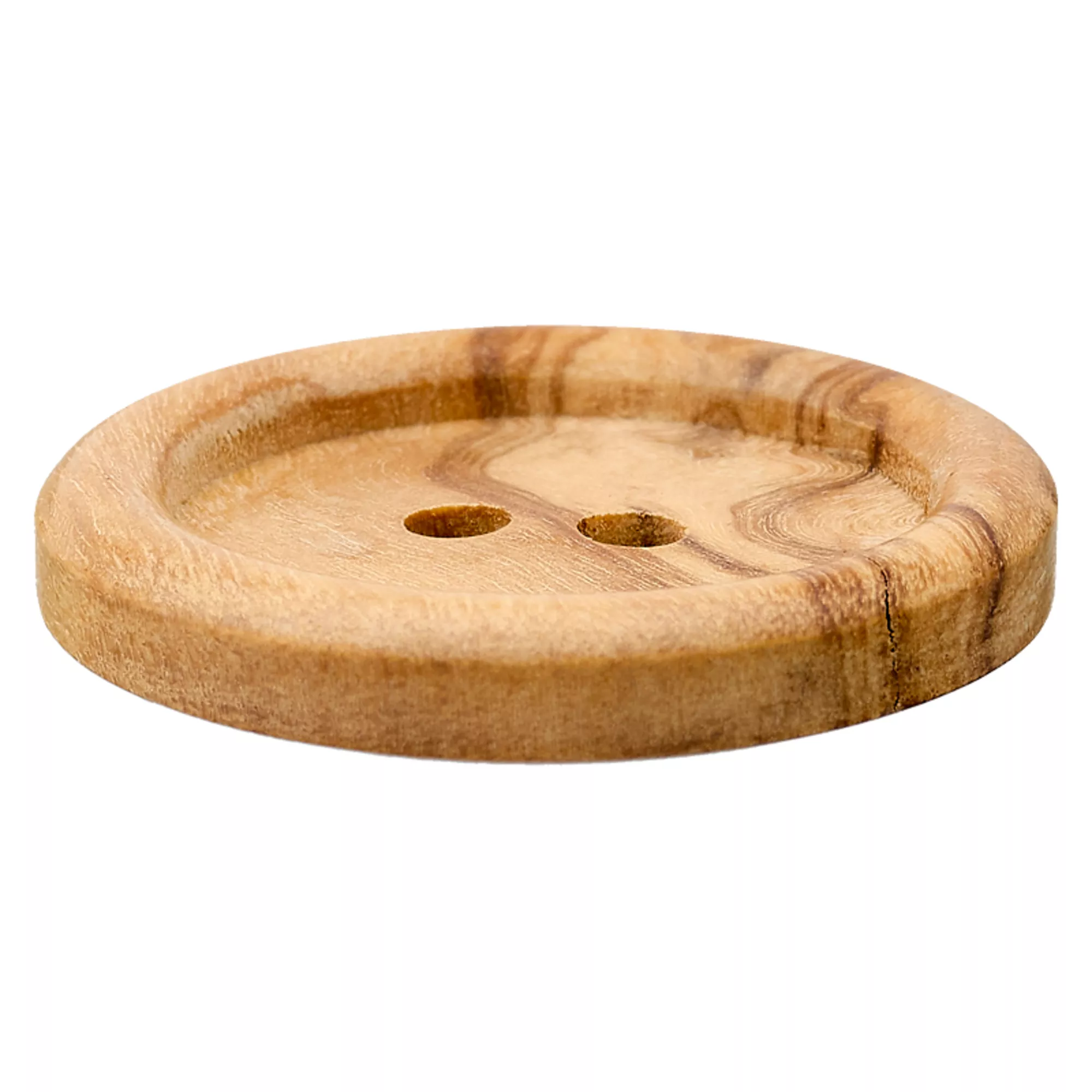 Botón madera 2 agujeros, 28mm, beige