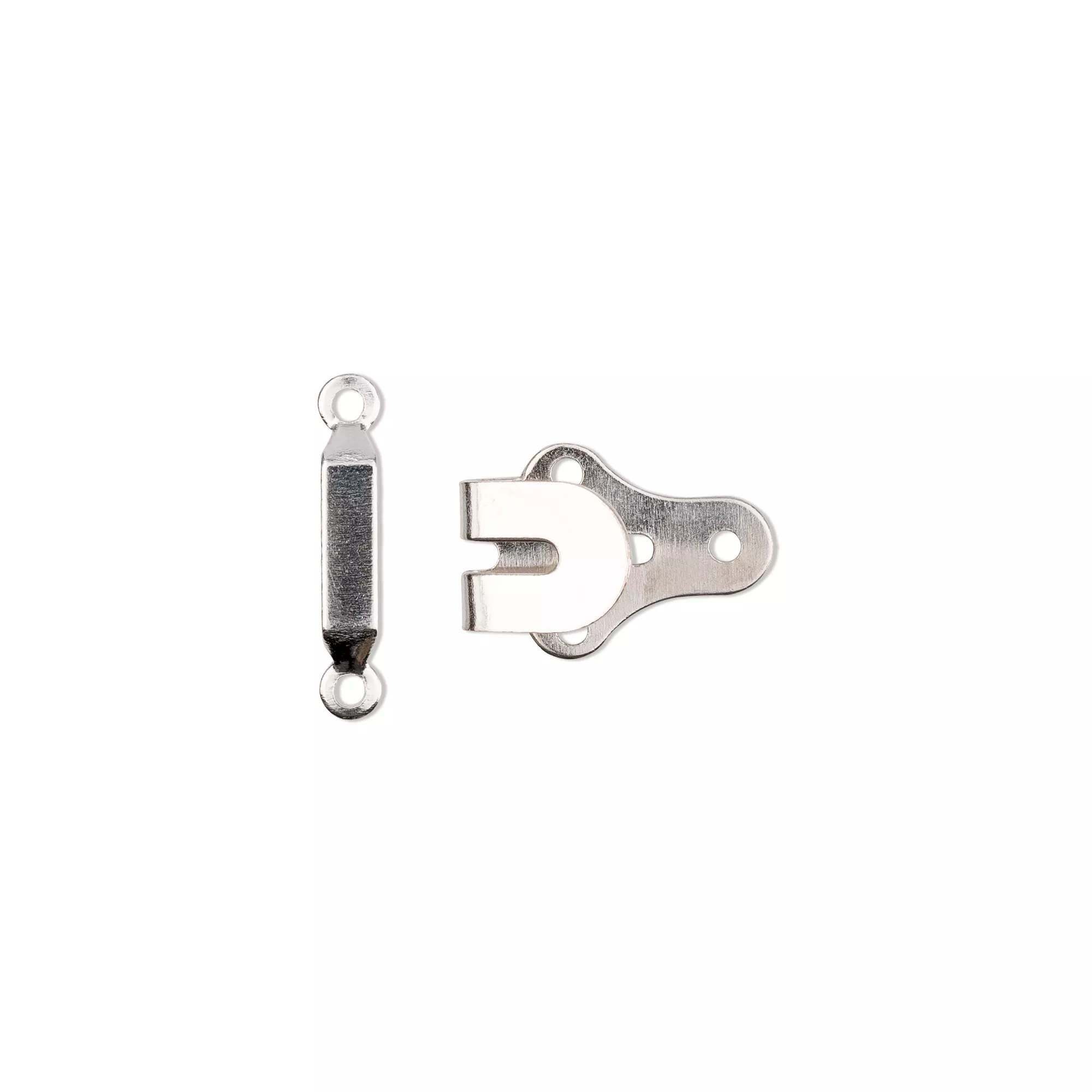 Hooks and bars for trousers and skirts, 12mm, silver-coloured