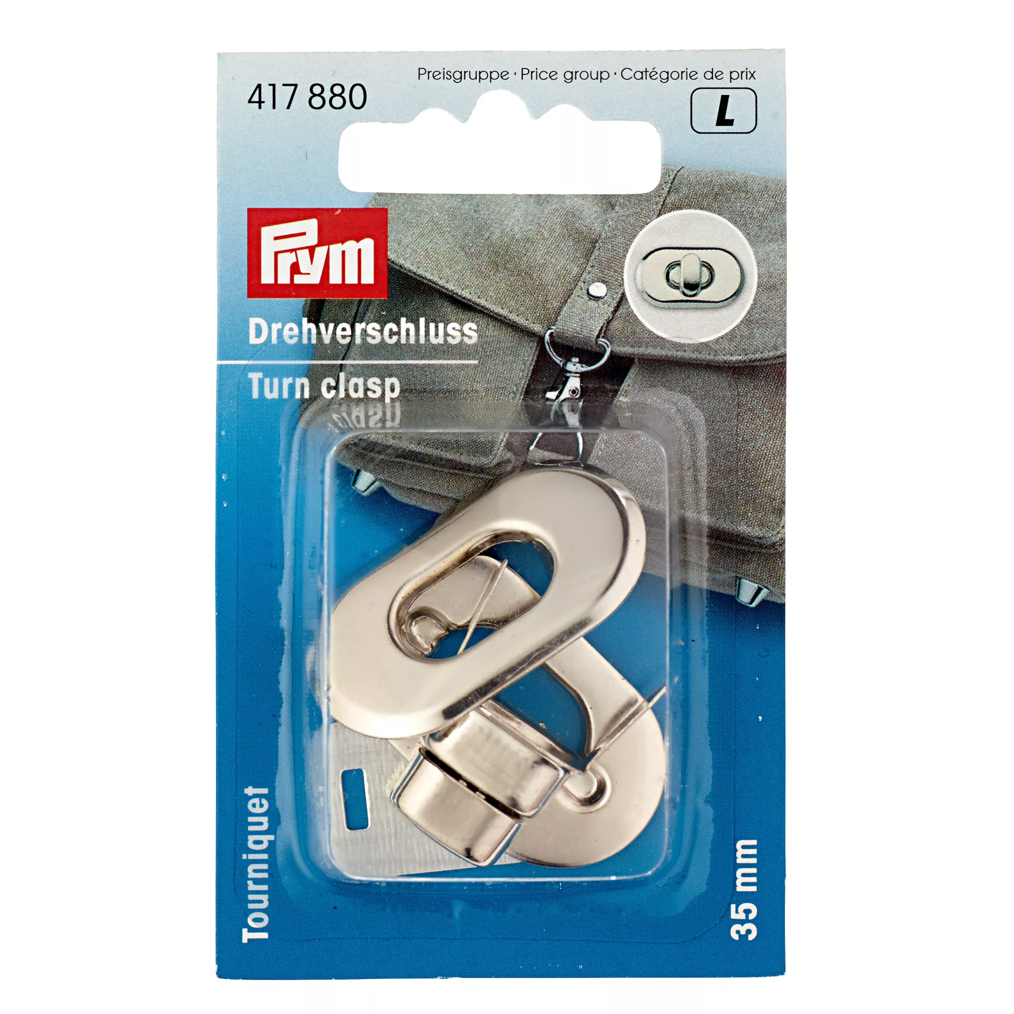 Torniquete para bolsos, plateado