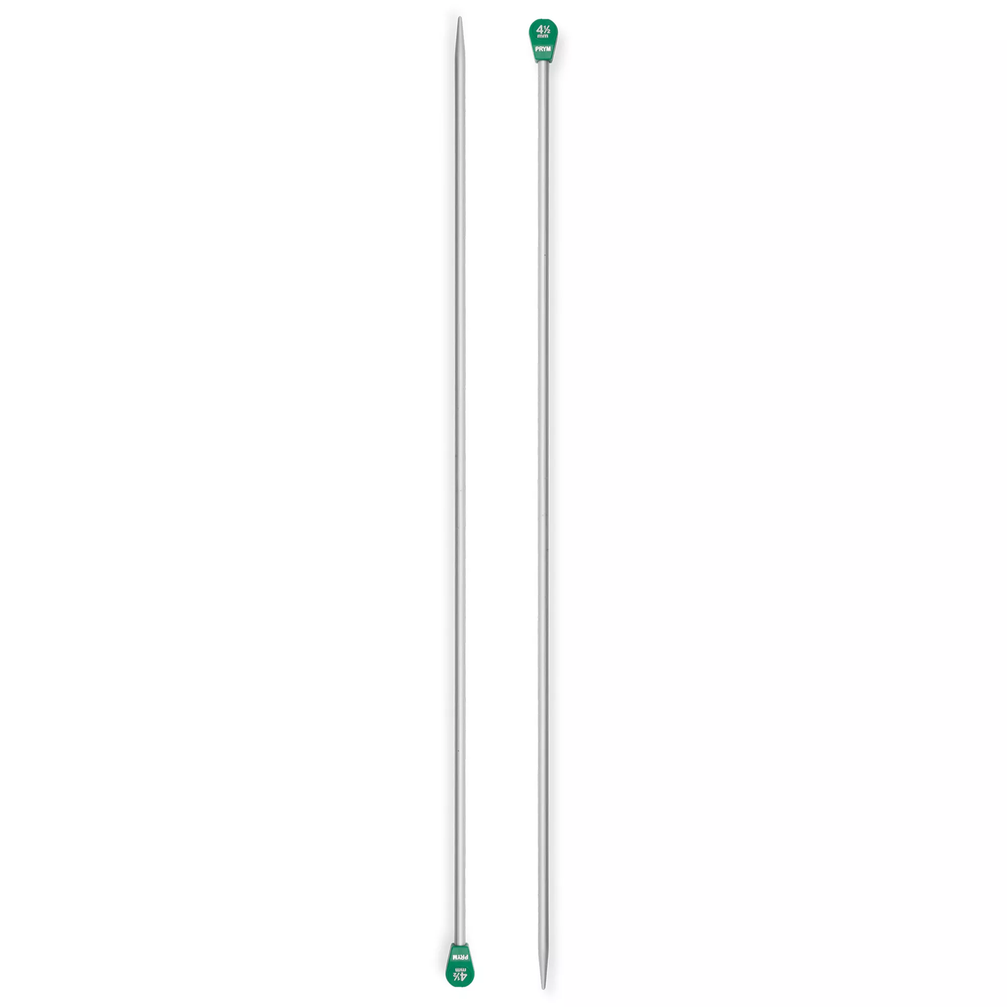 Ferri maglia con pomoli, alluminio, 40cm, 4,50mm, grigio