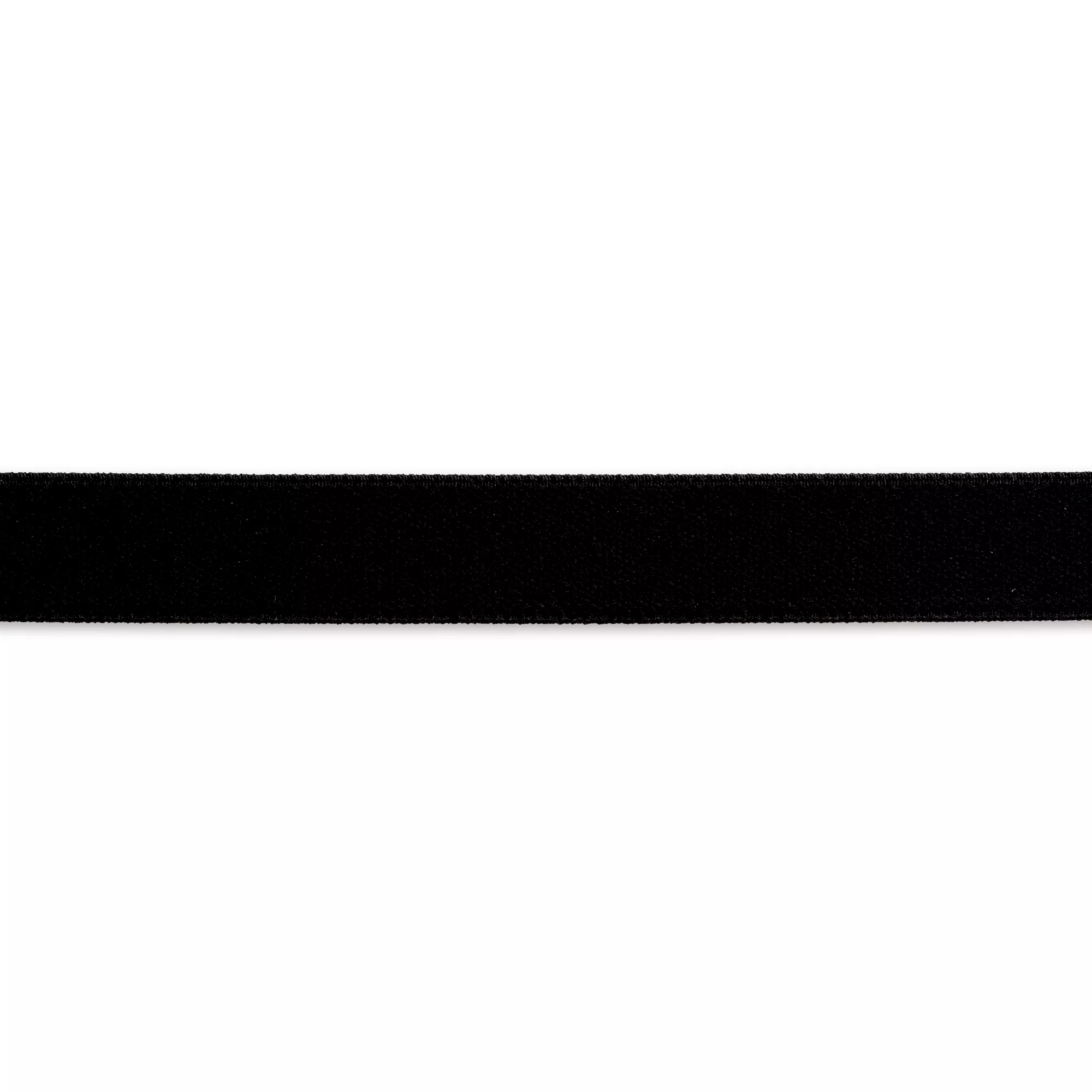 Velour-Elastic, 25mm, schwarz, 10m