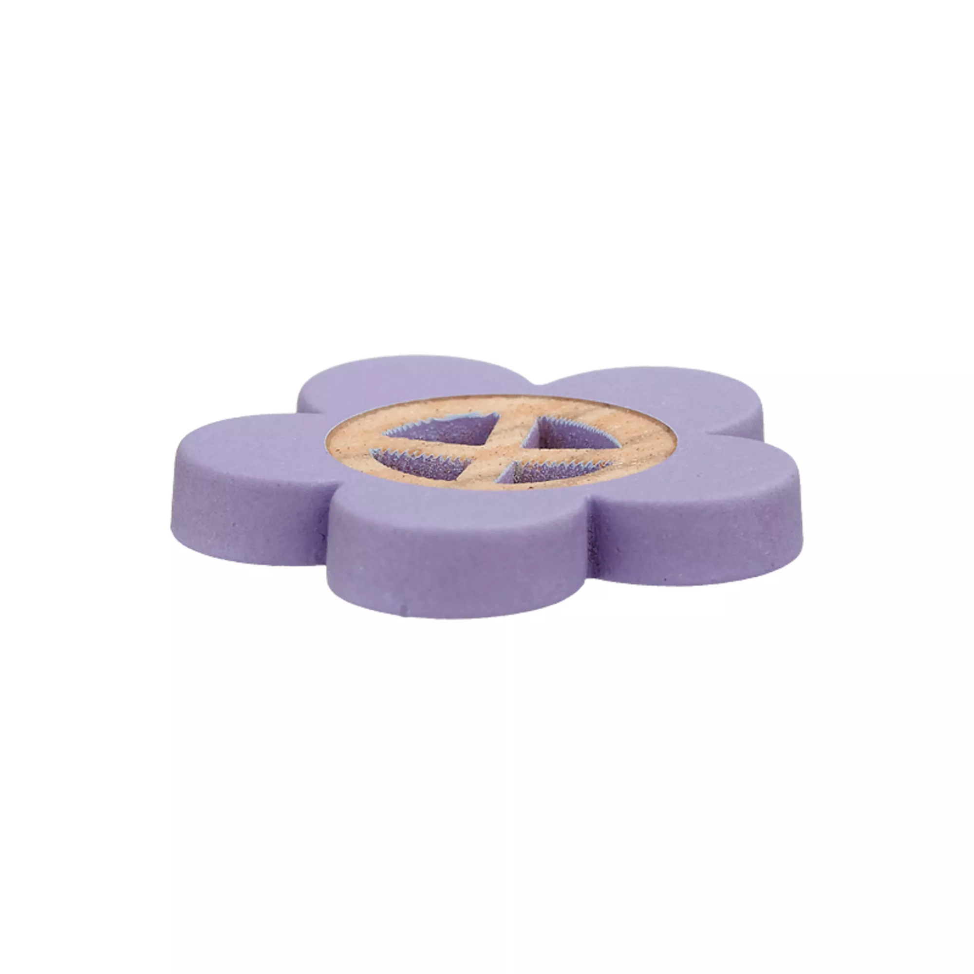 Polyester button 4-holes, Flower, 20mm
