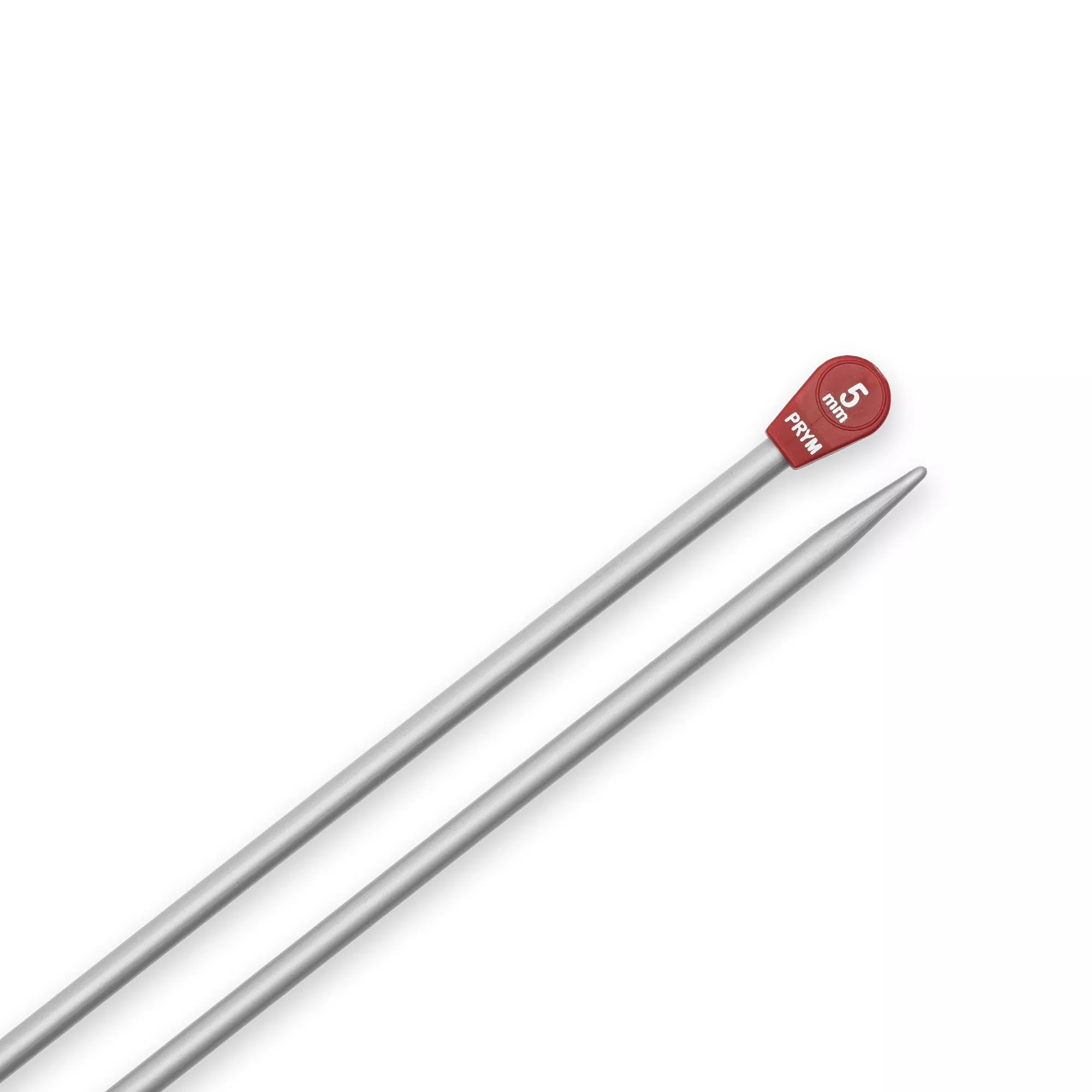 Ferri maglia con pomoli, alluminio, 40cm, 5,00mm, grigio